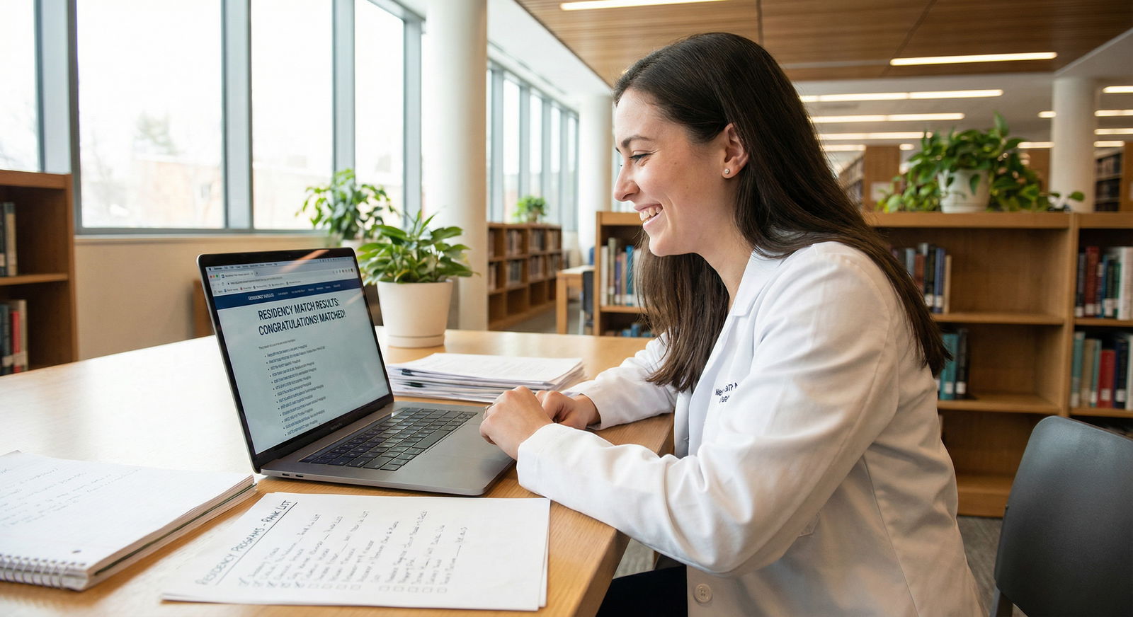 Medical resident confidently reviewing residency match results - Residency Programs for Mastering Residency Choices: Your Pat