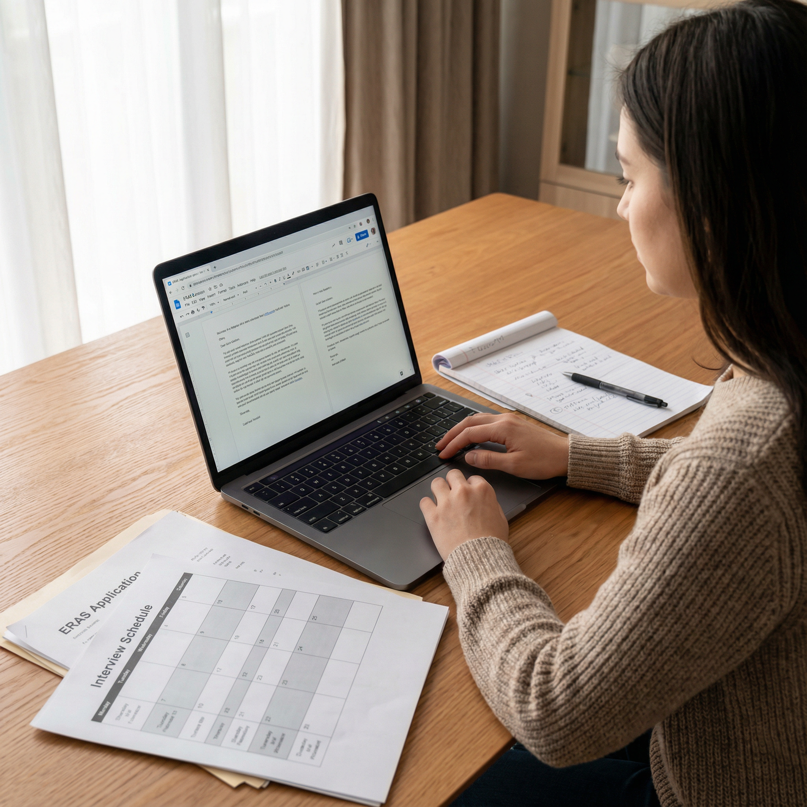 Medical student reviewing residency interview thank-you email drafts - thank-you notes for Mastering Thank-You Notes: Boost Y