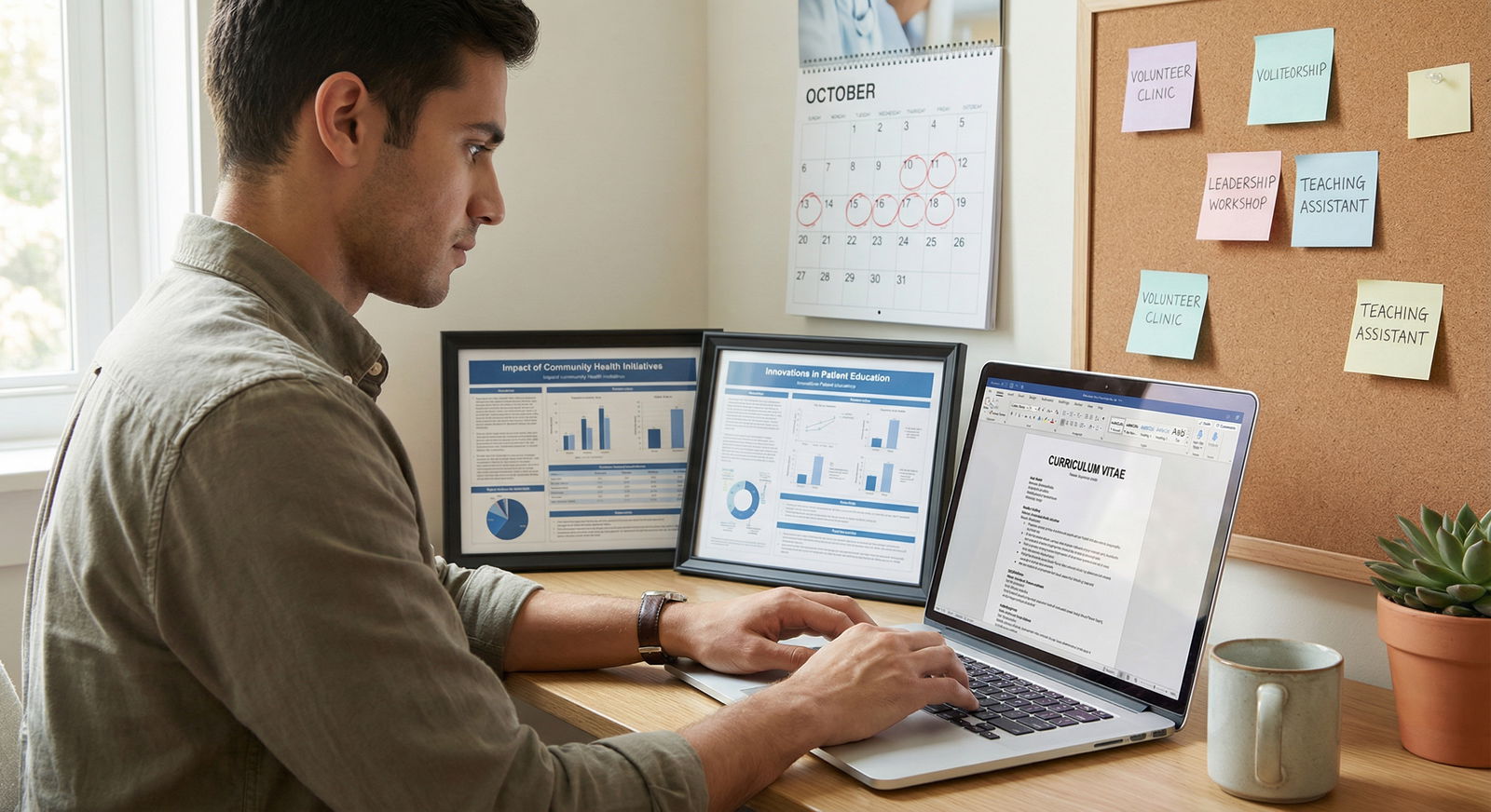 Medical student organizing leadership and volunteer experiences for residency CV - Residency Applications for Enhance Your Re