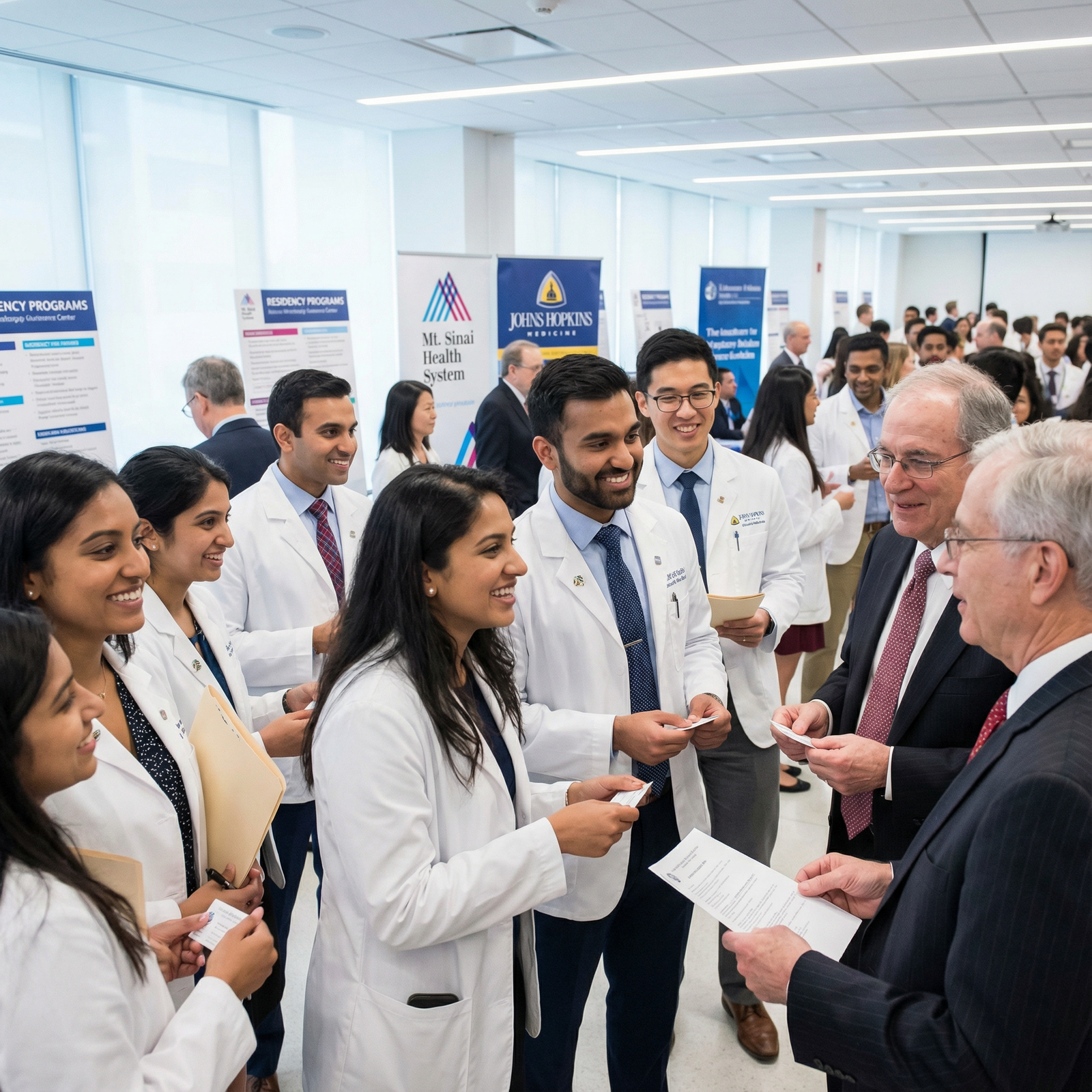 Medical student networking at a residency fair - Networking for Elevate Your Residency CV: Master Networking for Career Succe