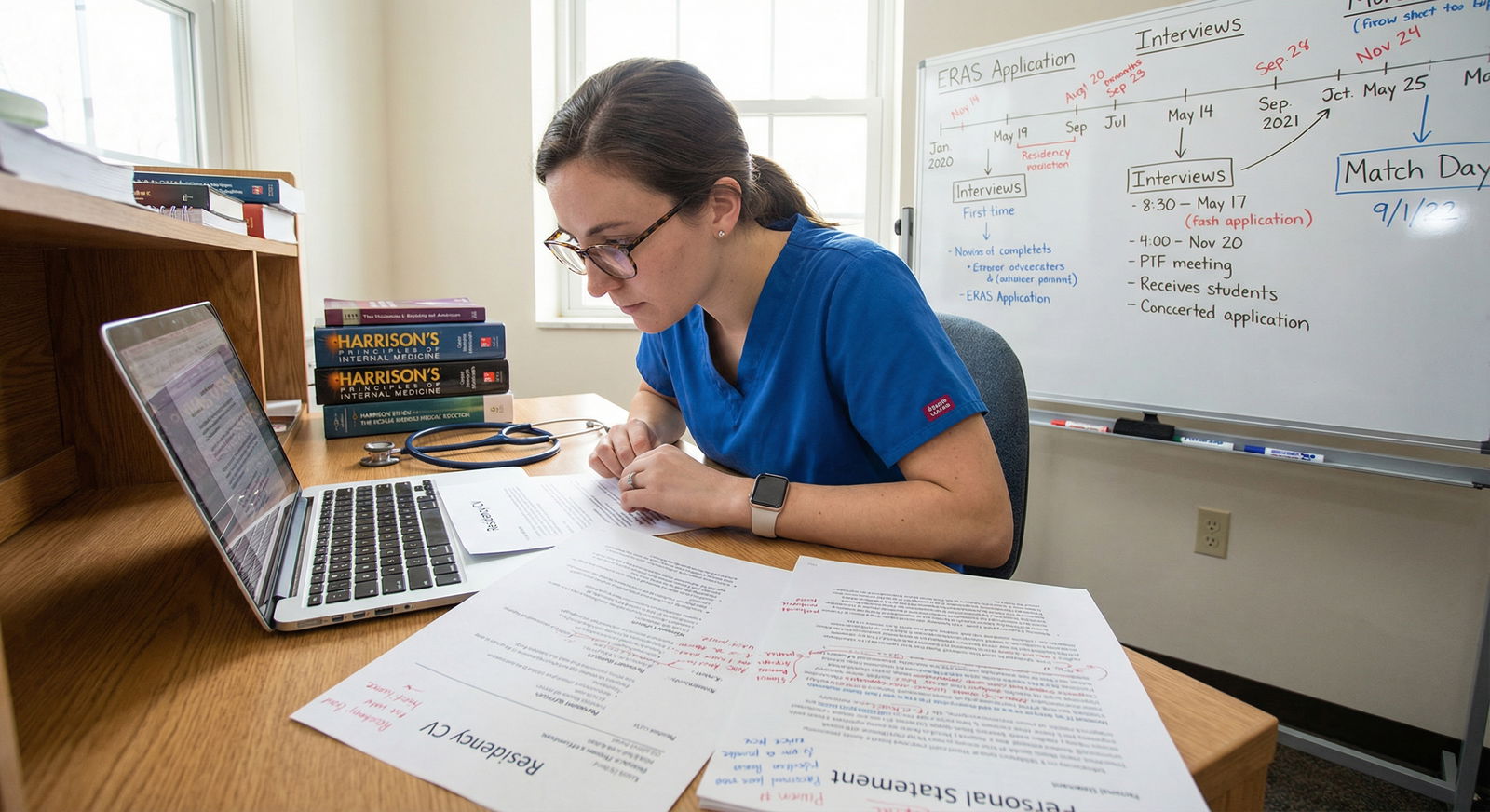 Medical student refining residency CV on laptop - Residency Applications for Mastering Your Residency CV: Essential Tips for