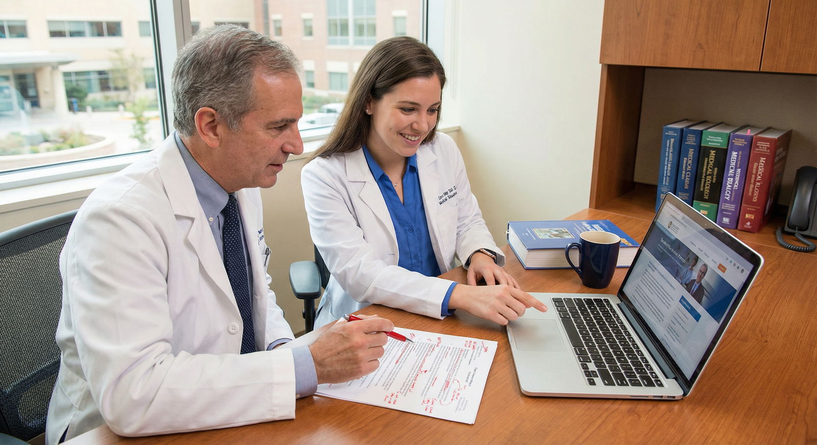 Medical student and mentor reviewing residency CV together - Residency Applications for Mastering Your Residency CV: Essentia