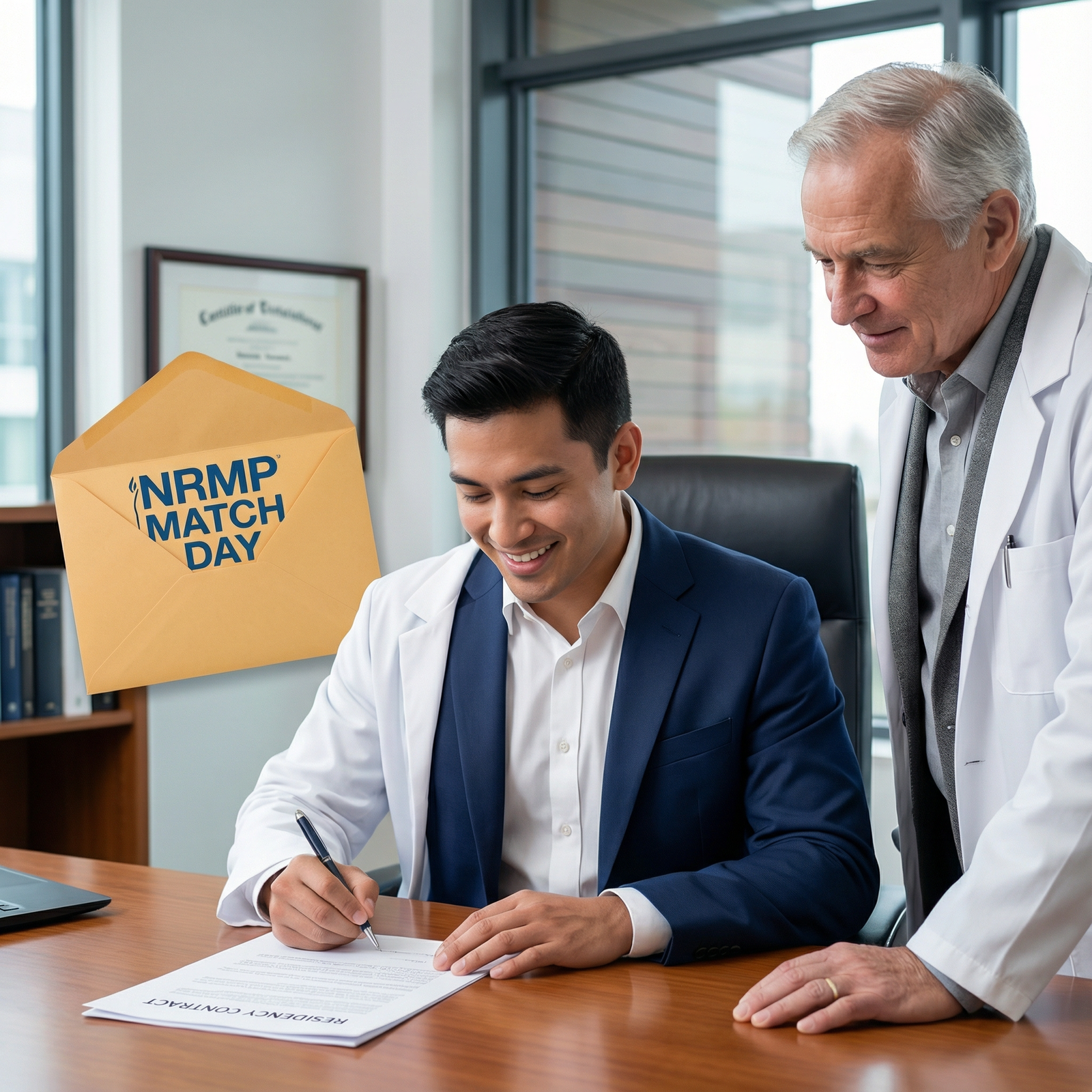 Medical resident signing a residency contract after successful Match Medical resident signing a residency contract after successful Match - NRMP for Mastering NRMP Rules: Your Guide to a Success