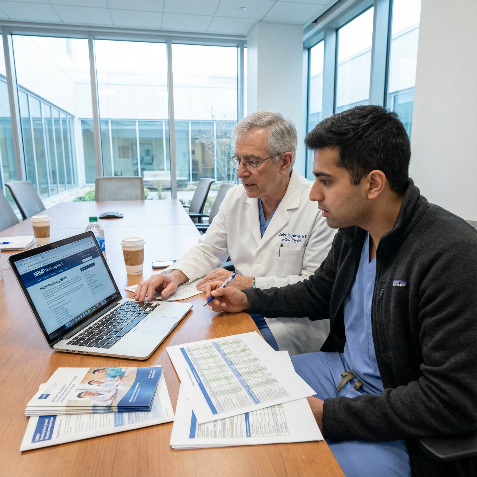 Resident discussing residency program fit with a mentor - NRMP Match for Mastering the NRMP Match: Essential Tips for Medical