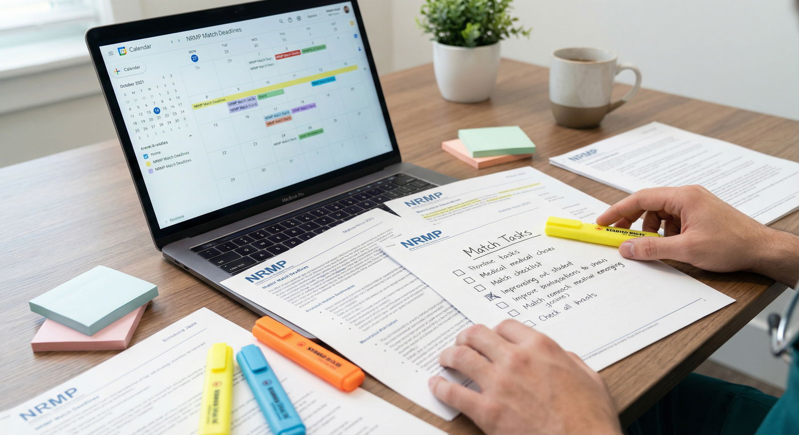 Residency applicant organizing documents for NRMP Match deadlines - NRMP Match for Master the NRMP Match: Essential Tips to A