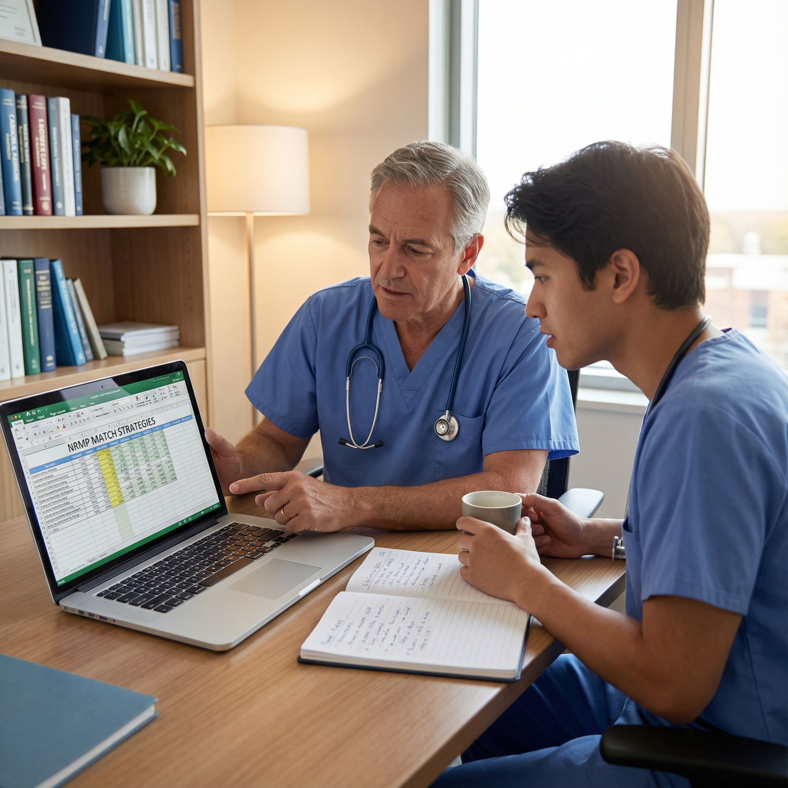 Resident advisor counseling medical student on NRMP Match strategy - NRMP Match for Master the NRMP Match: Essential Tips to