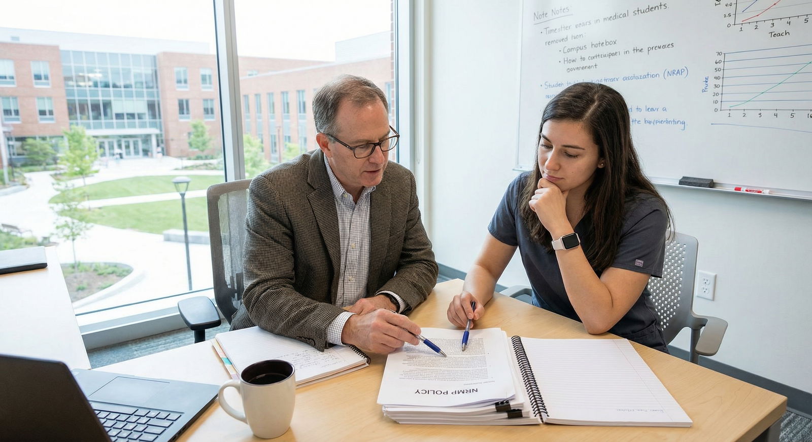 Medical student consulting with advisor about NRMP Match concerns - NRMP for Essential Guide to NRMP Match Violations: Stay C