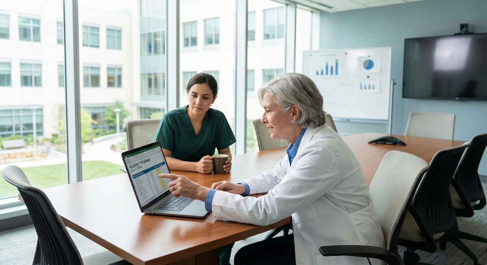 Resident mentor advising medical student on residency choices Resident mentor advising medical student on residency choices - Medical Residency for Smart Backup Specialties: Essential Tip