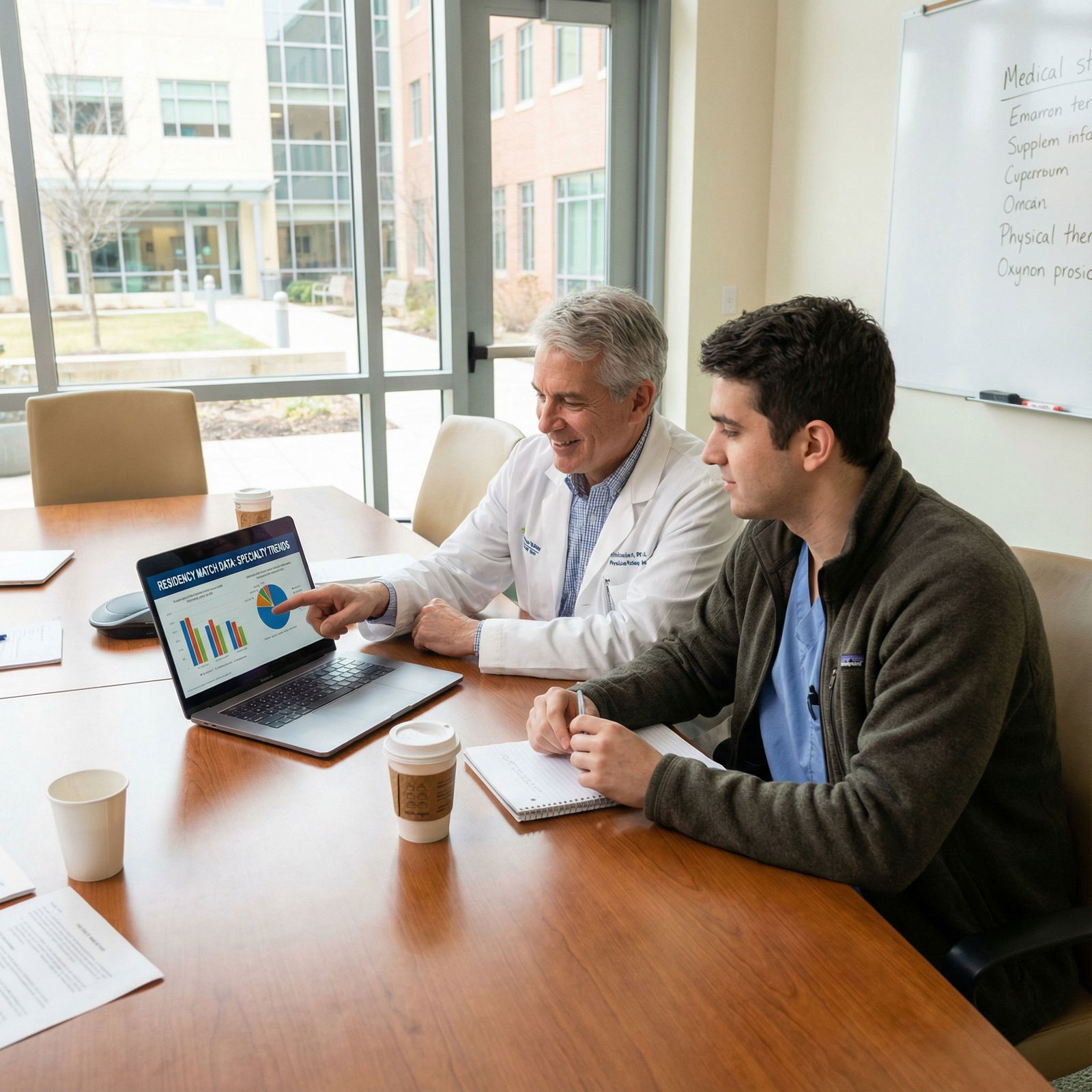 Mentor advising medical student on specialty selection - medical specialties for Discovering Backup Medical Specialties for a