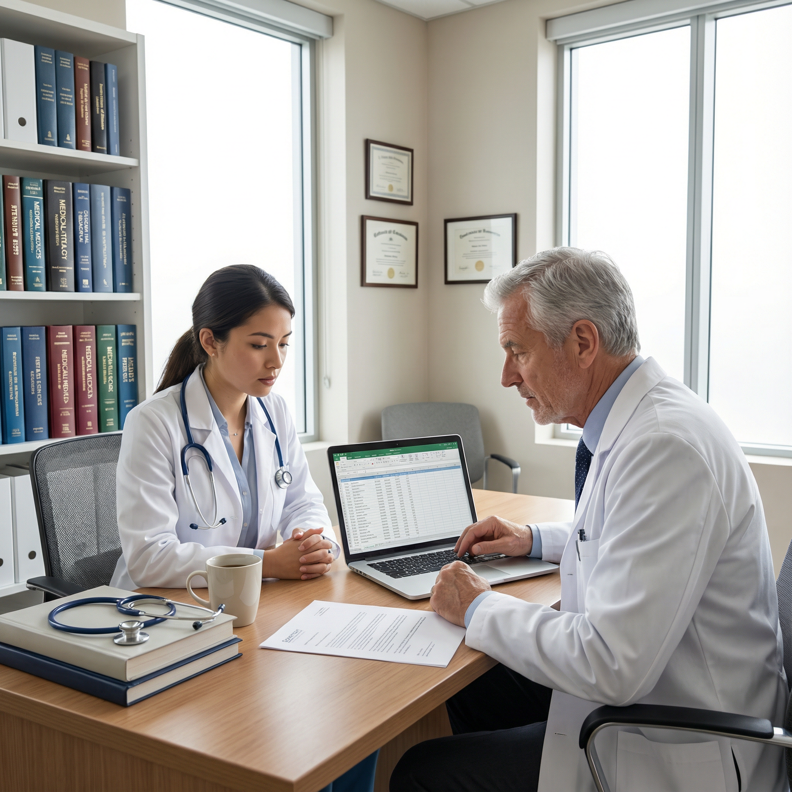 Residency applicant discussing program details with mentor Residency applicant discussing program details with mentor - Residency Offers for Identifying Red Flags in Pre-Match Residenc