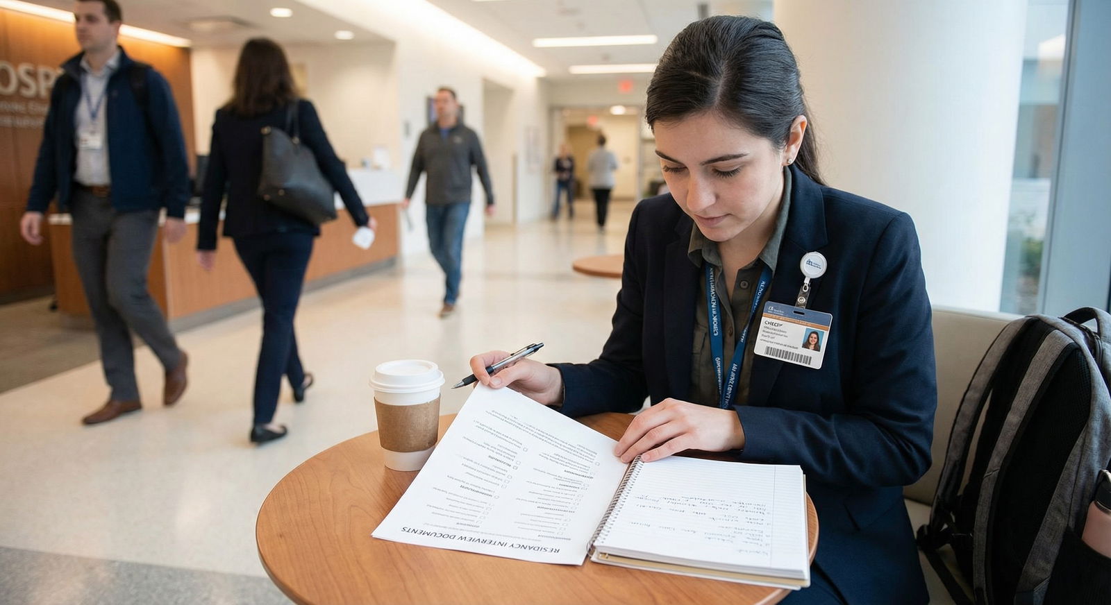 Residency candidate preparing questions and documents before interview - Residency Interview for Master Your Residency Interv