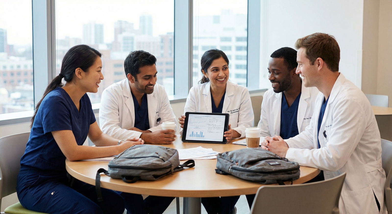 IMG residents collaborating and supporting each other IMG residents collaborating and supporting each other - IMG Residency for Mastering Work-Life Balance as an IMG Resident: Ess