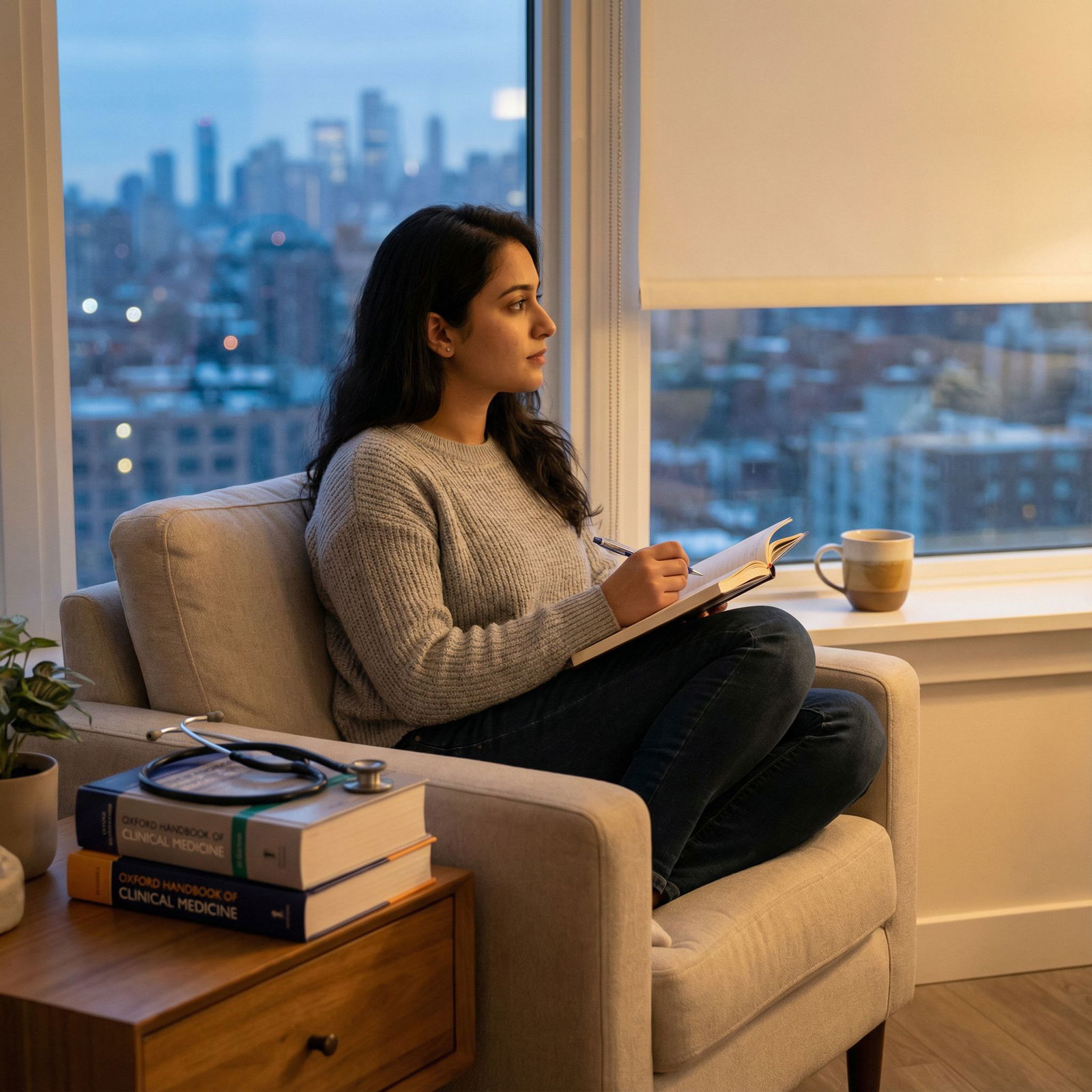 IMG resident practicing self-care and reflection after work IMG resident practicing self-care and reflection after work - IMG Residency for Mastering Work-Life Balance as an IMG Residen