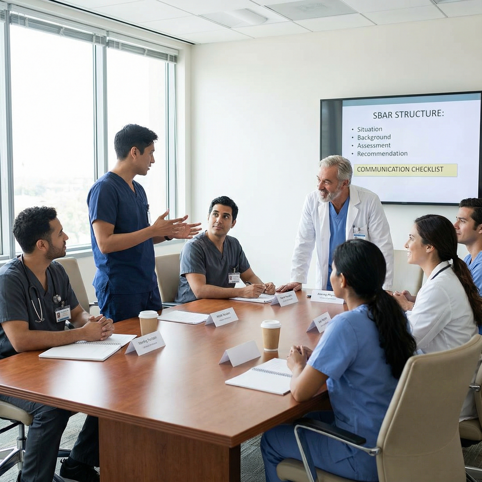 Residency team practicing communication and cultural competency skills Residency team practicing communication and cultural competency skills - Communication Skills for Mastering Communication Ski