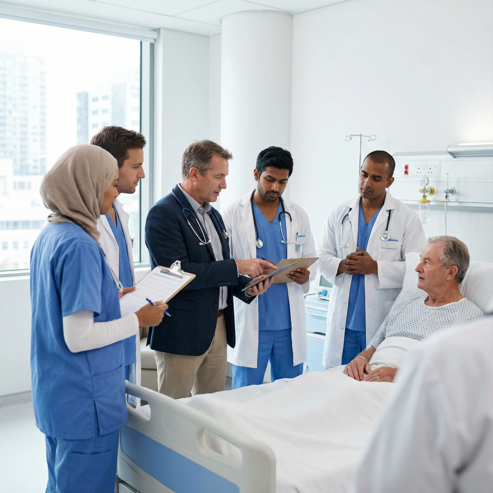 IMG participating in clinical rounds and learning U.S. healthcare workflow IMG participating in clinical rounds and learning U.S. healthcare workflow - International Medical Graduates for Mastering Re