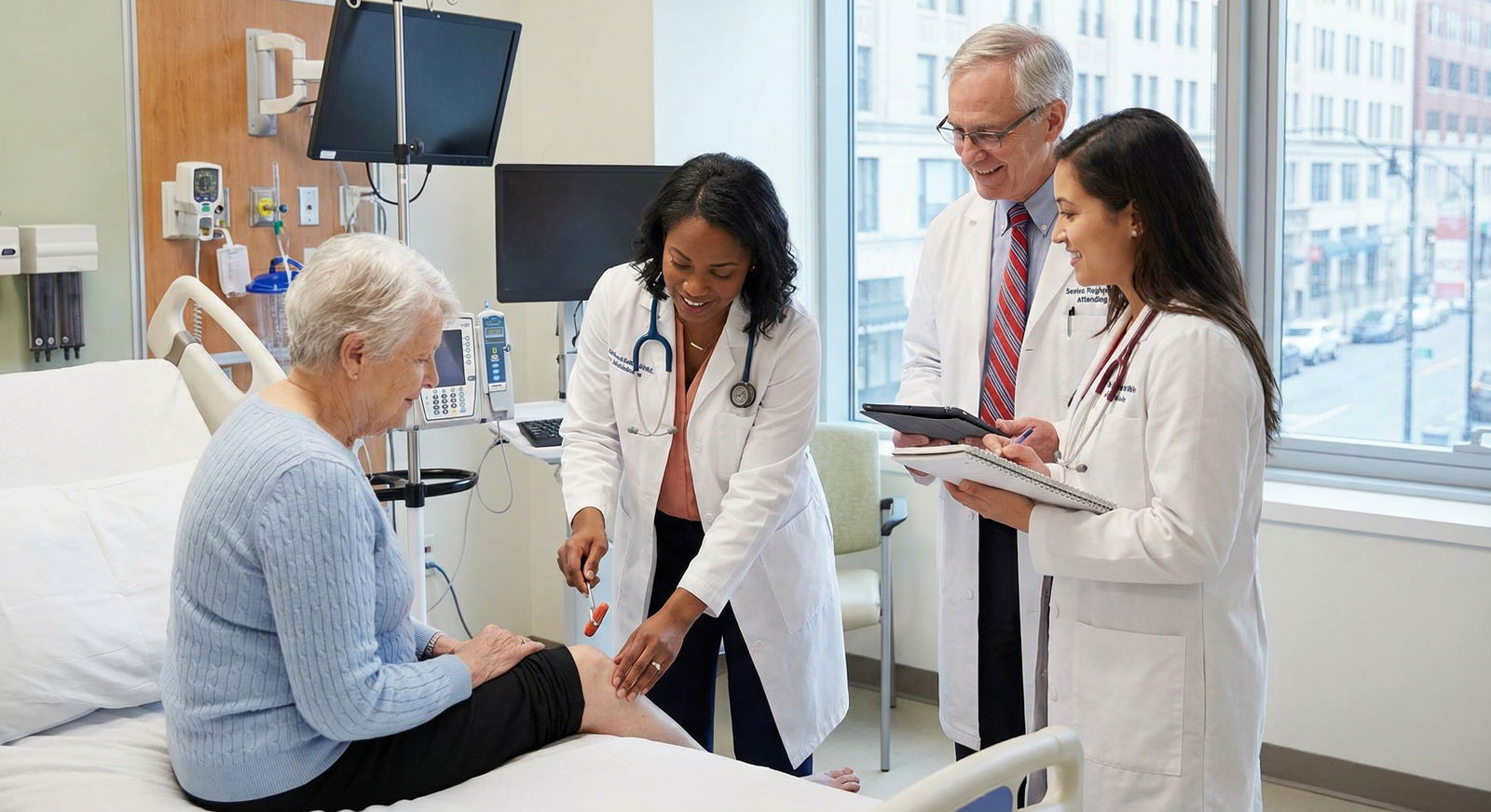IMG practicing bedside clinical skills under supervision IMG practicing bedside clinical skills under supervision - International Medical Graduates for Transformative Hands-On Clinic