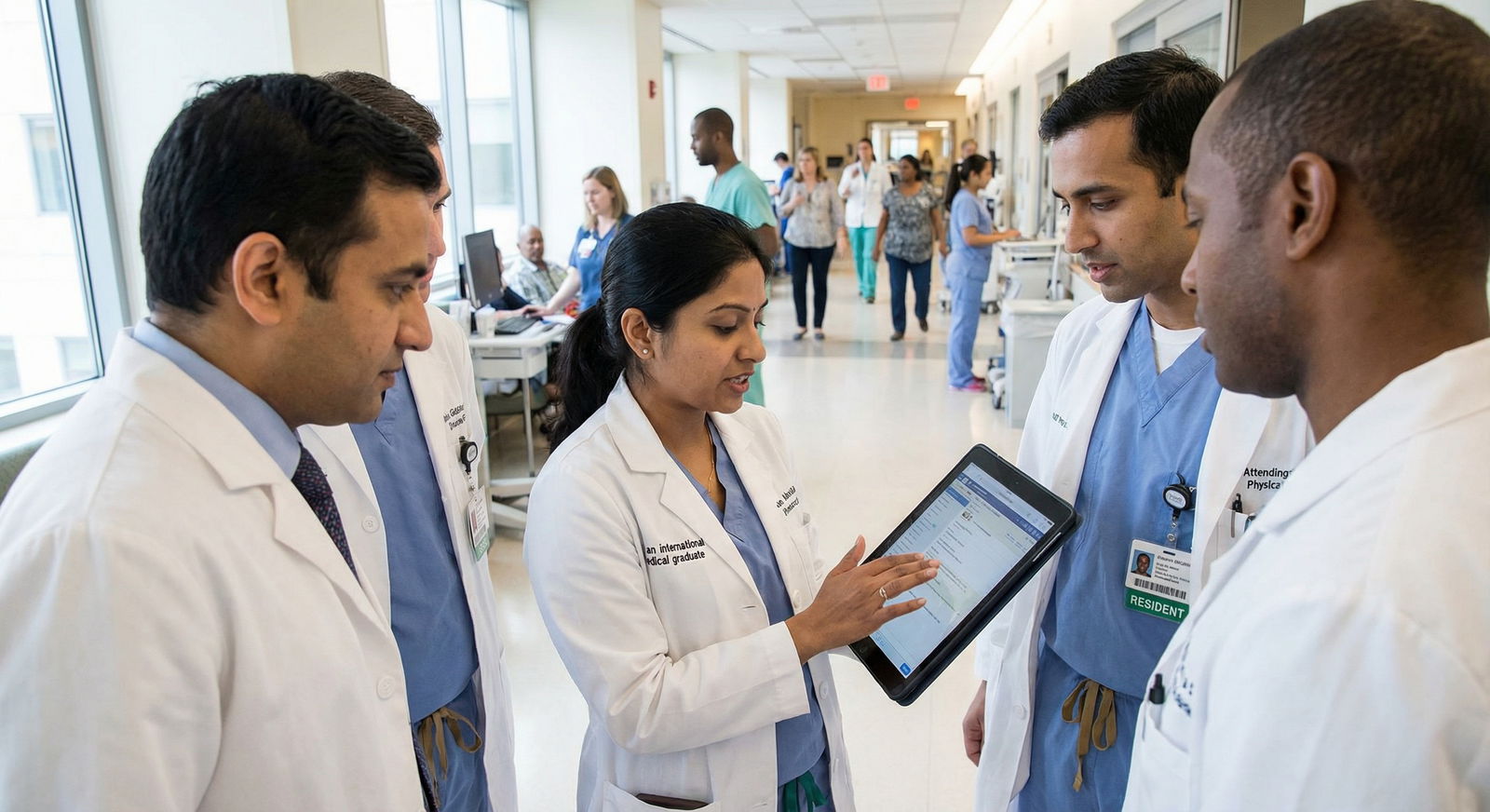 International medical graduate gaining clinical experience on hospital ward - International Medical Graduates for Why Interna