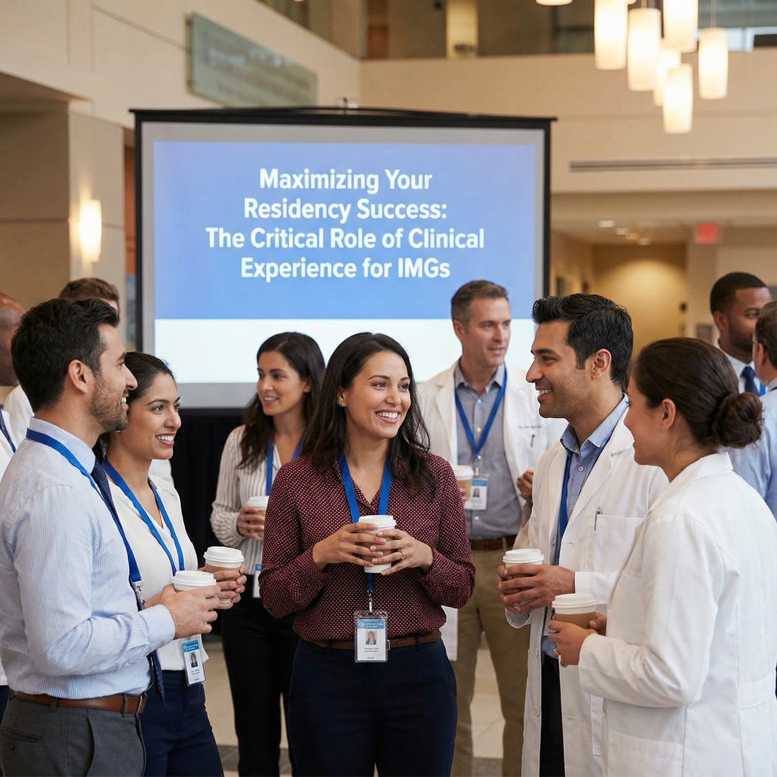 IMG networking with mentors and residents during a teaching conference IMG networking with mentors and residents during a teaching conference - International Medical Graduates for Maximizing Your