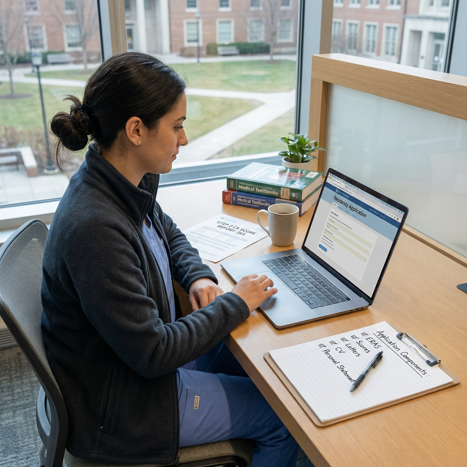 Residency applicant organizing Step 2 CK score information for ERAS Residency applicant organizing Step 2 CK score information for ERAS - Residency Application for Maximize Your Step 2 CK Score