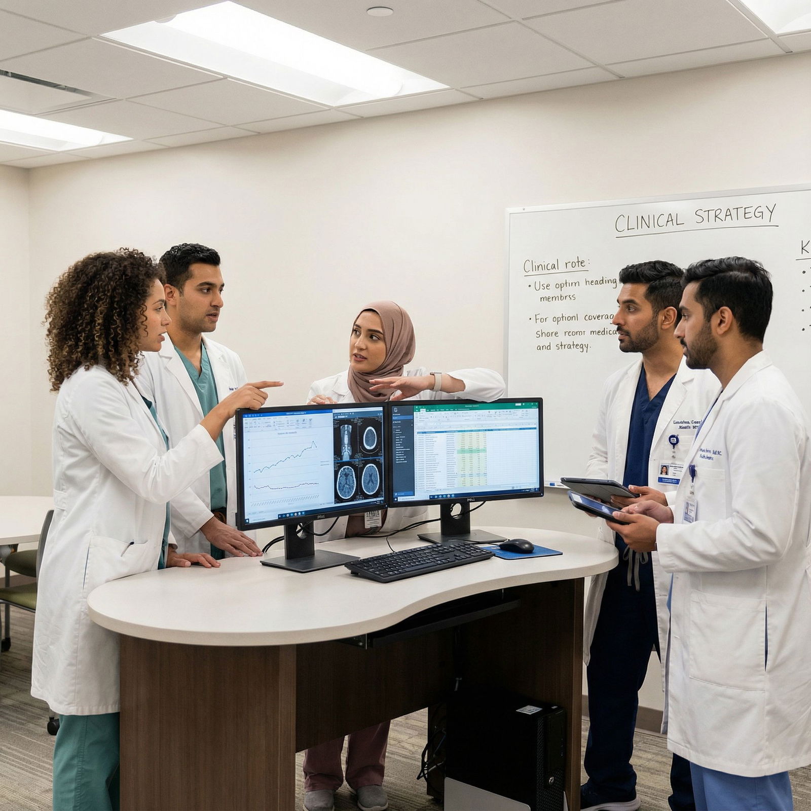 Resident physicians reviewing patient cases and exam scores - USMLE Step 2 CK for Mastering USMLE Step 2 CK: Essential for Me