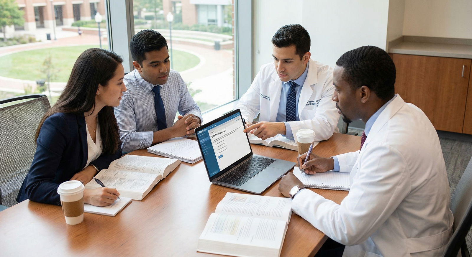 Medical students discussing USMLE Step 2 CK strategy Medical students discussing USMLE Step 2 CK strategy - Step 2 CK for Mastering Step 2 CK: Unlocking Your Residency Applicatio