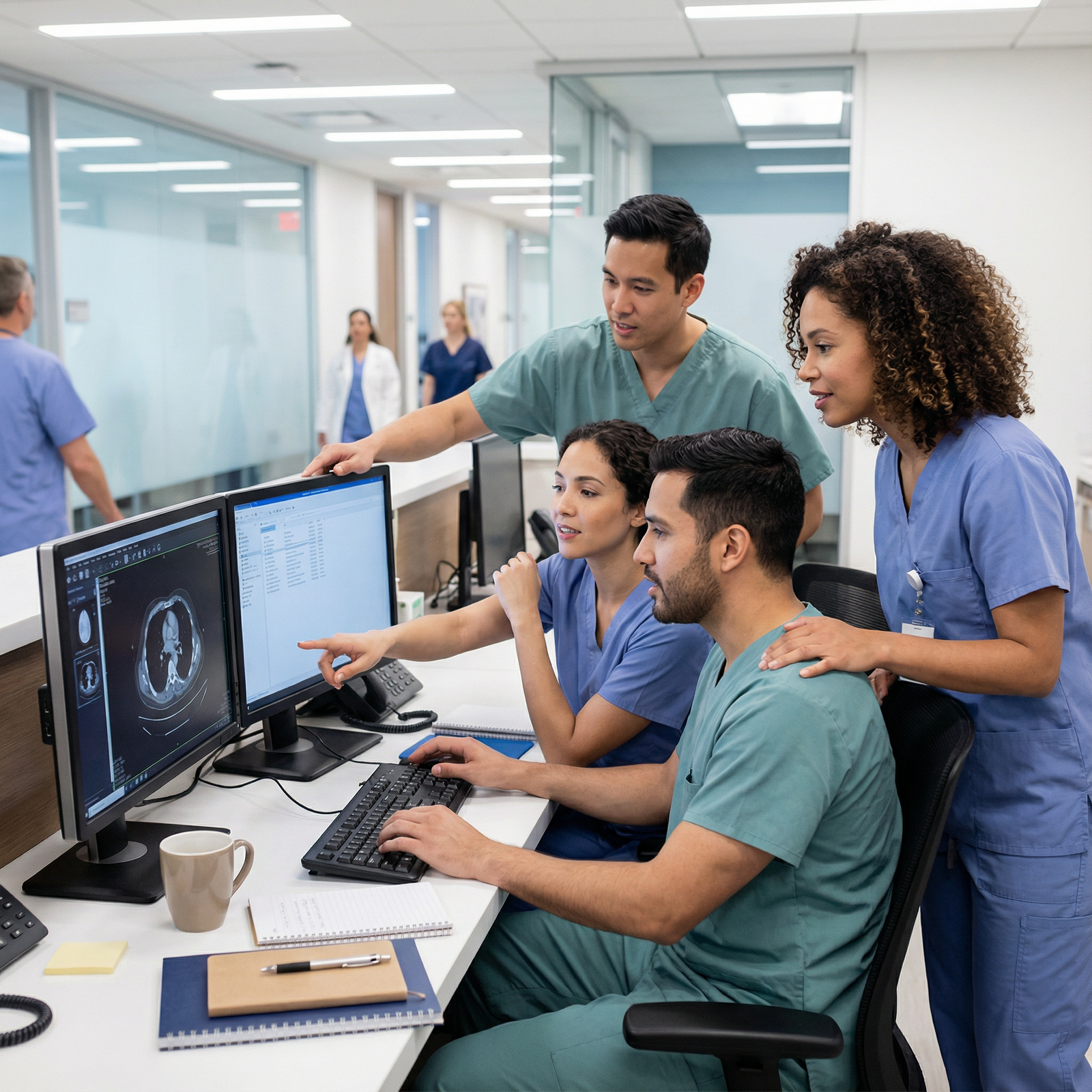 Medical resident team collaborating and supporting each other - Step 2 CK for Step 2 CK Scores Impact on Residency: Strategie