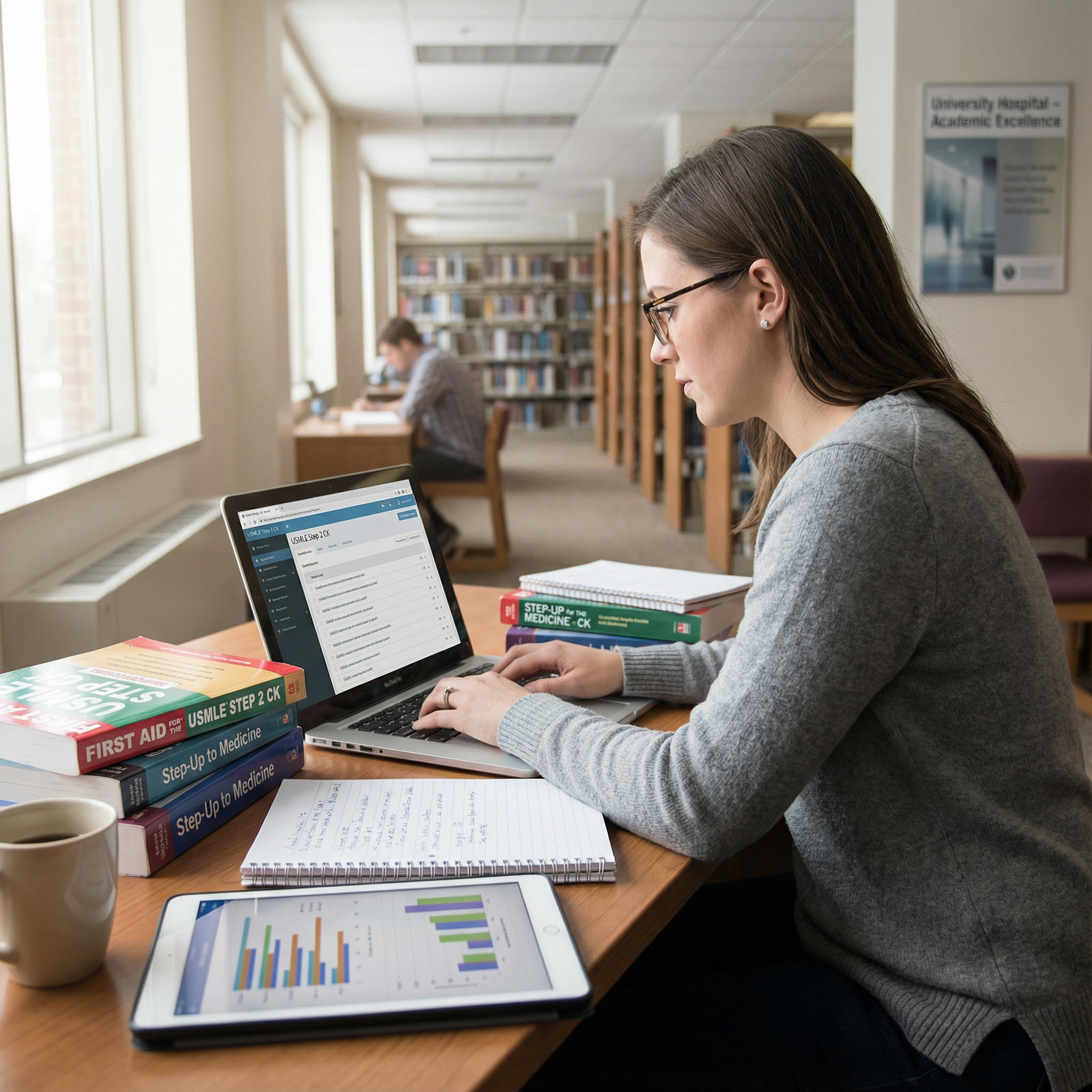 Medical student preparing for Step 2 CK exam with digital resources Medical student preparing for Step 2 CK exam with digital resources - Step 2 CK for Maximizing Your Step 2 CK: Key to Residen