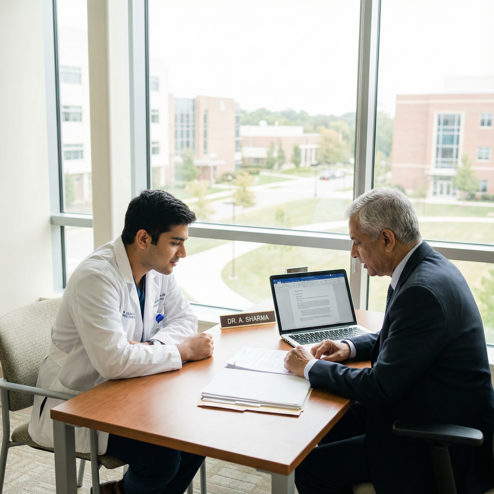Medical student meeting with physician mentor about residency letters of recommendation - Letters of Recommendation for Maste