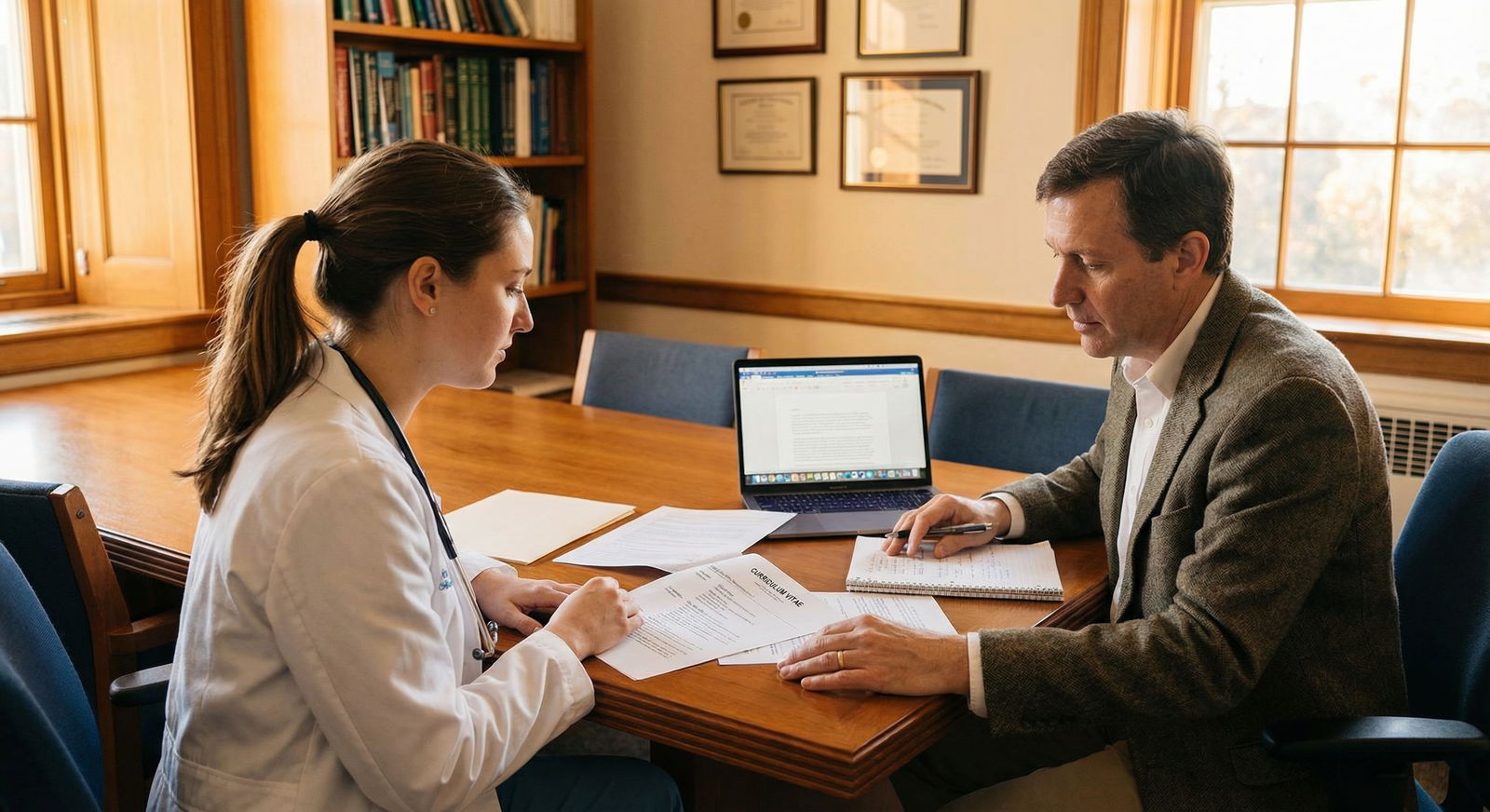 Medical student discussing residency letter of recommendation strategy with faculty mentor - Letters of Recommendation for Ma