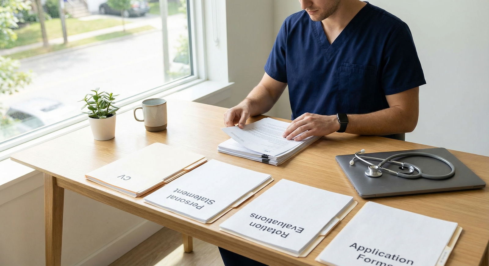 Medical student preparing documents for letter of recommendation requests - Medical School Applications for Elevate Your Medi