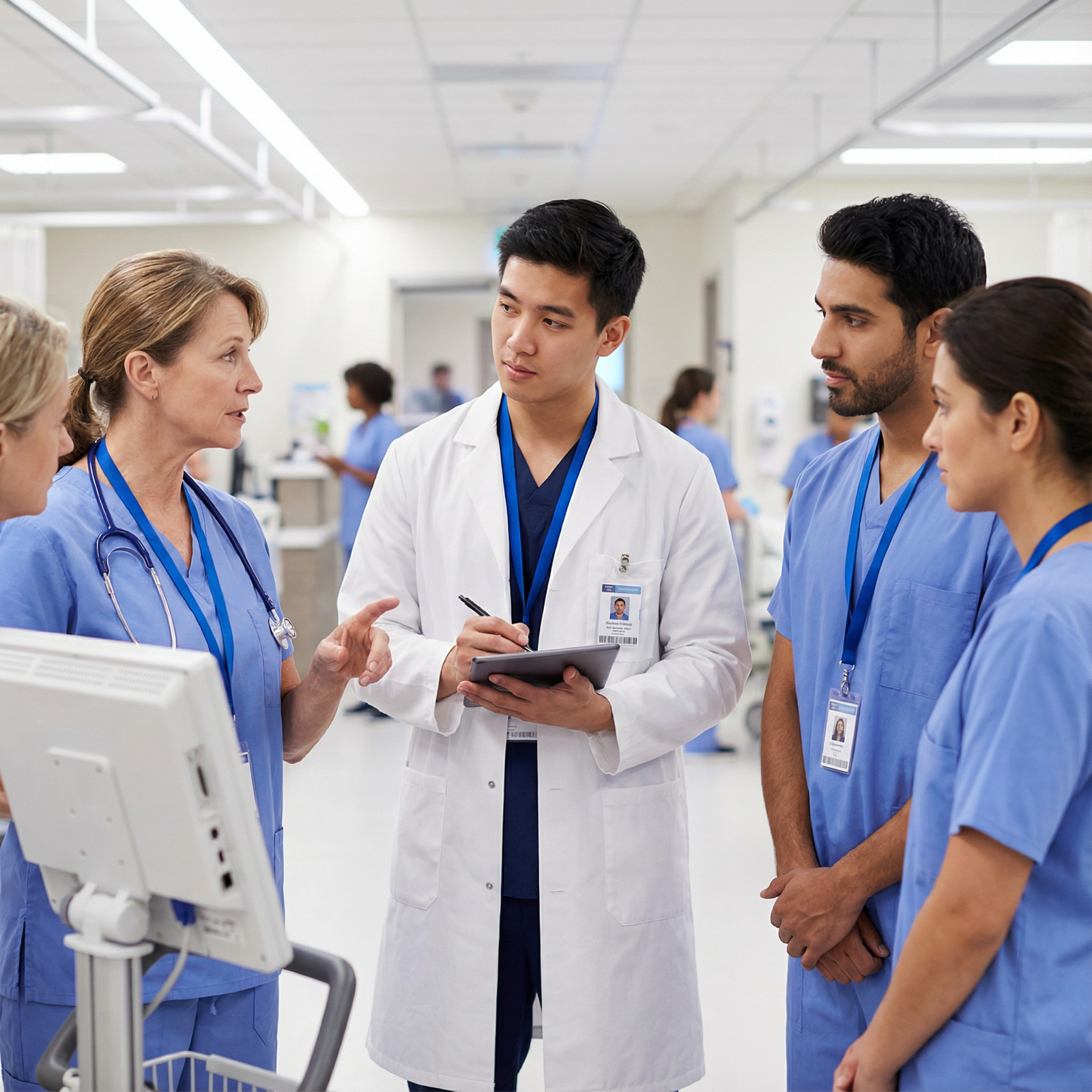 Student working with attending physician on inpatient ward - Residency Application for Mastering Residency Applications: Secu