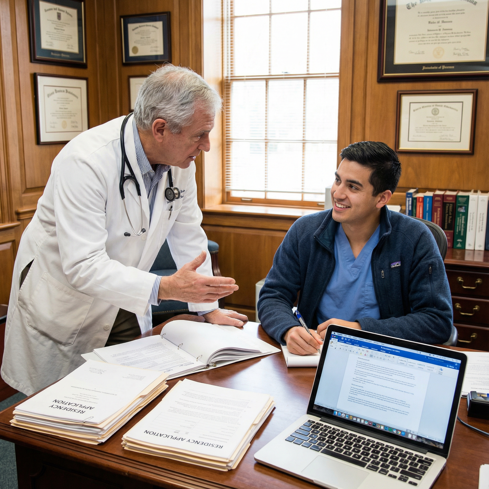 Faculty mentor and medical student discussing residency applications - Thank You Notes for Mastering Thank You Notes: Essenti