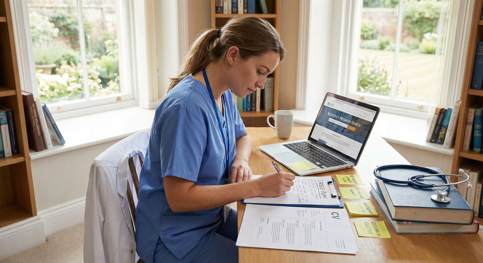 Resident reviewing their career development plan - Medical Career for Navigating Your Medical Career: Self-Reflection After N