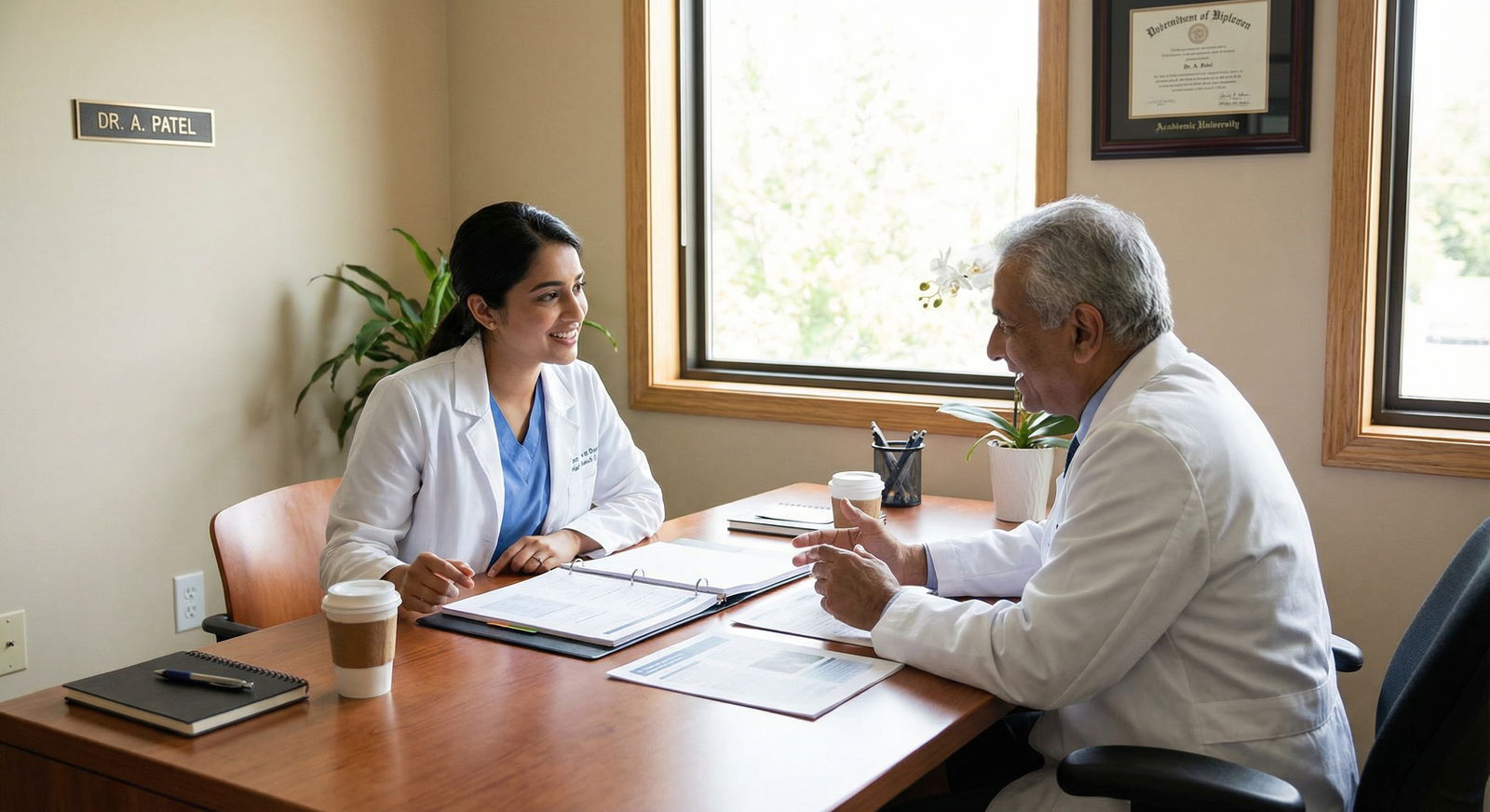 Medical graduate connecting with mentor for guidance - Medical Career for Navigating Your Medical Career: Self-Reflection Aft