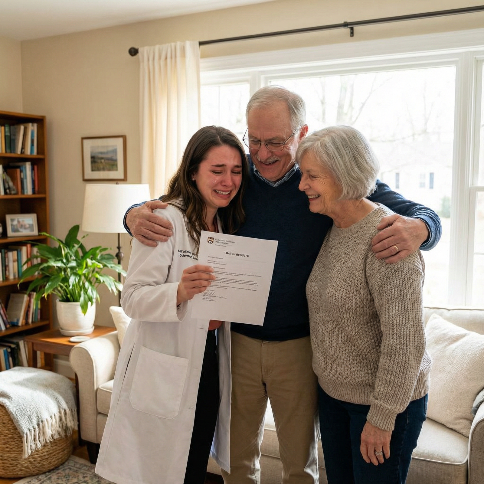 New resident celebrating Match Day with family New resident celebrating Match Day with family - Match Day for Navigating Match Day Results: A Medical Student's Essential Ca