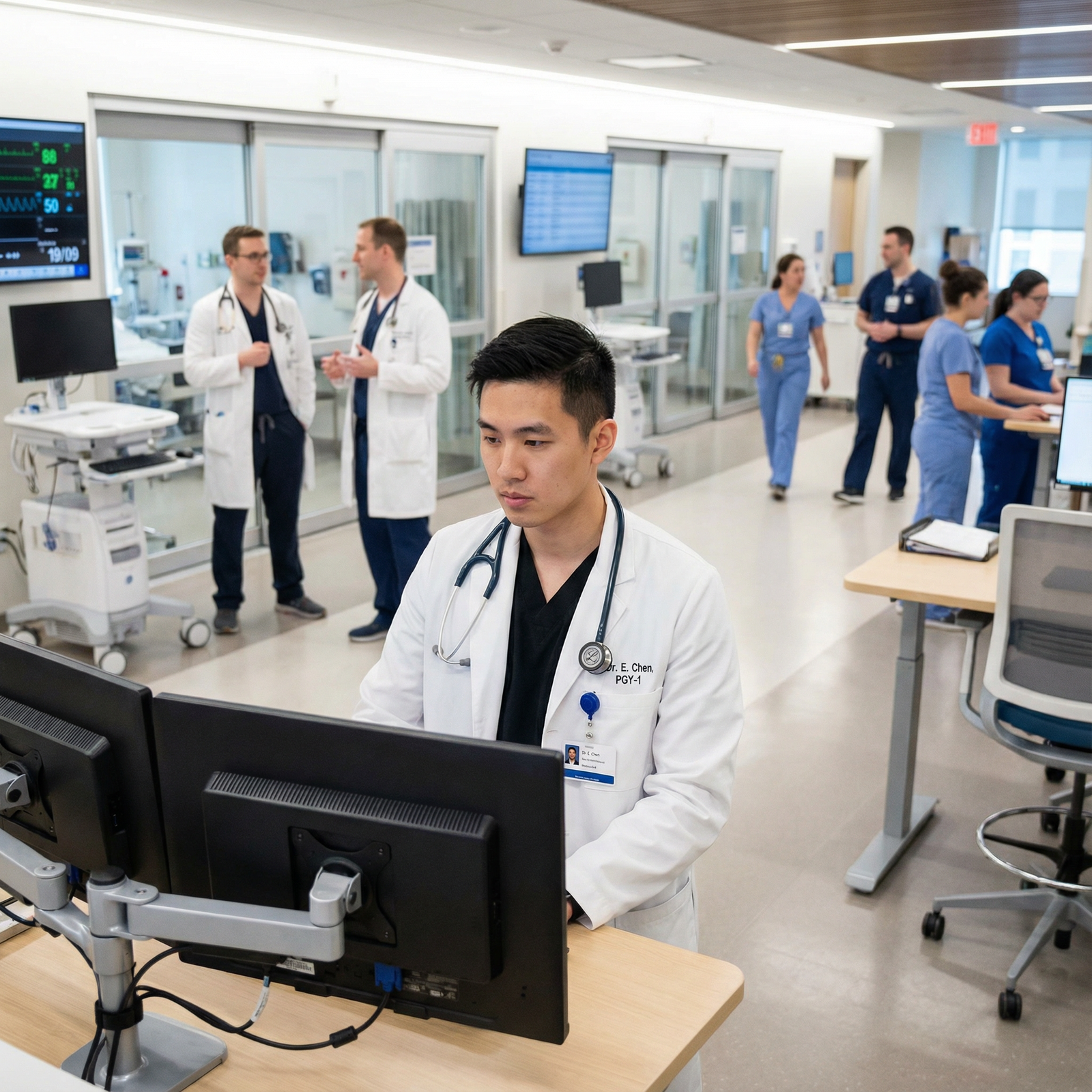 New intern physician on the hospital ward - Match Day for Mastering Your Match Day Transition: Essential Tips for Residency S