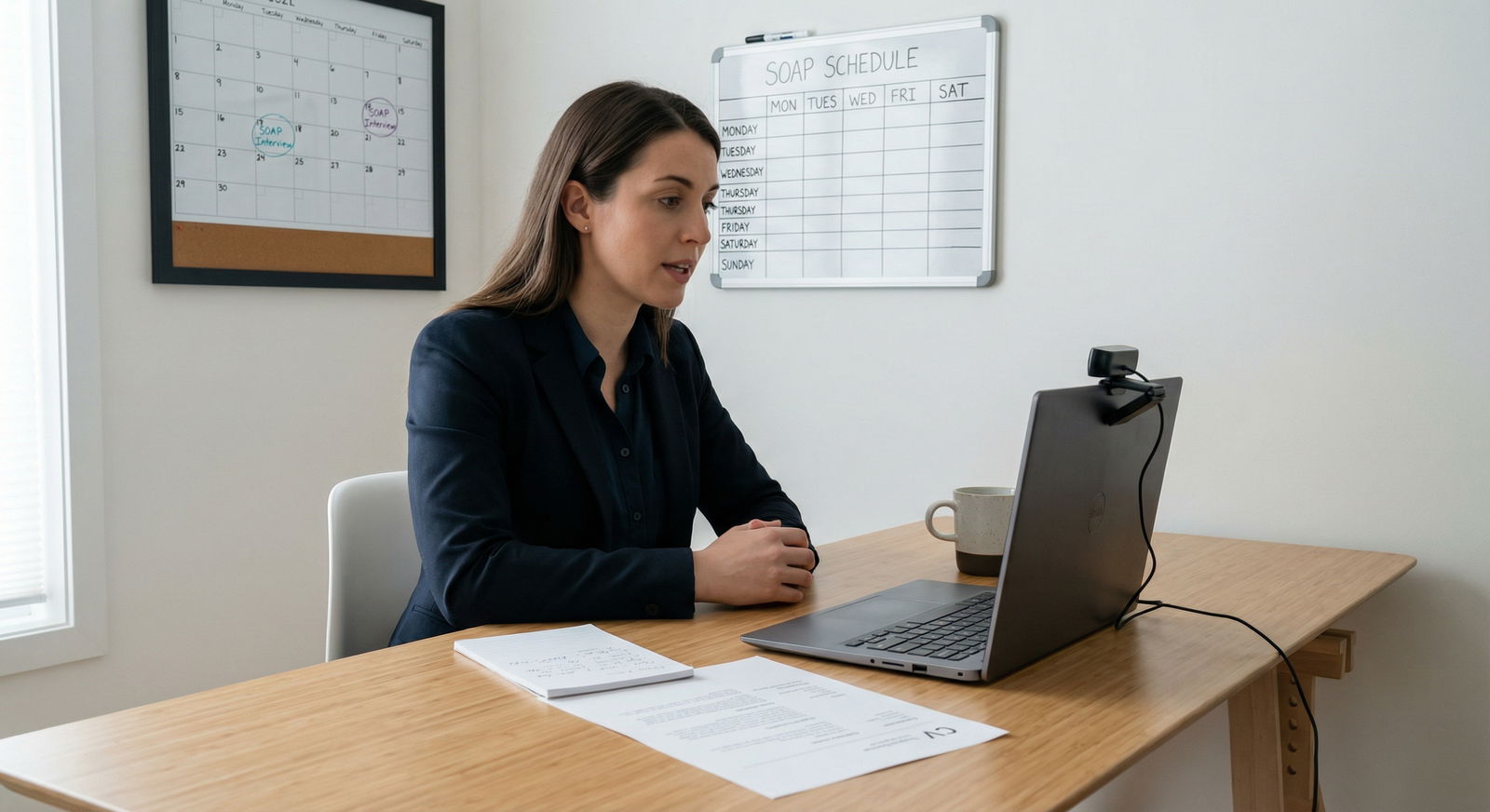 Medical graduate preparing for virtual SOAP interviews - SOAP Interviews for Mastering SOAP Interviews: Impressing Residency