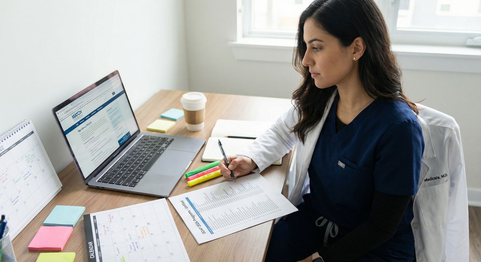 Medical applicant reviewing SOAP program list and planning strategy Medical applicant reviewing SOAP program list and planning strategy - SOAP for Mastering SOAP: Turn Limited Interviews into R