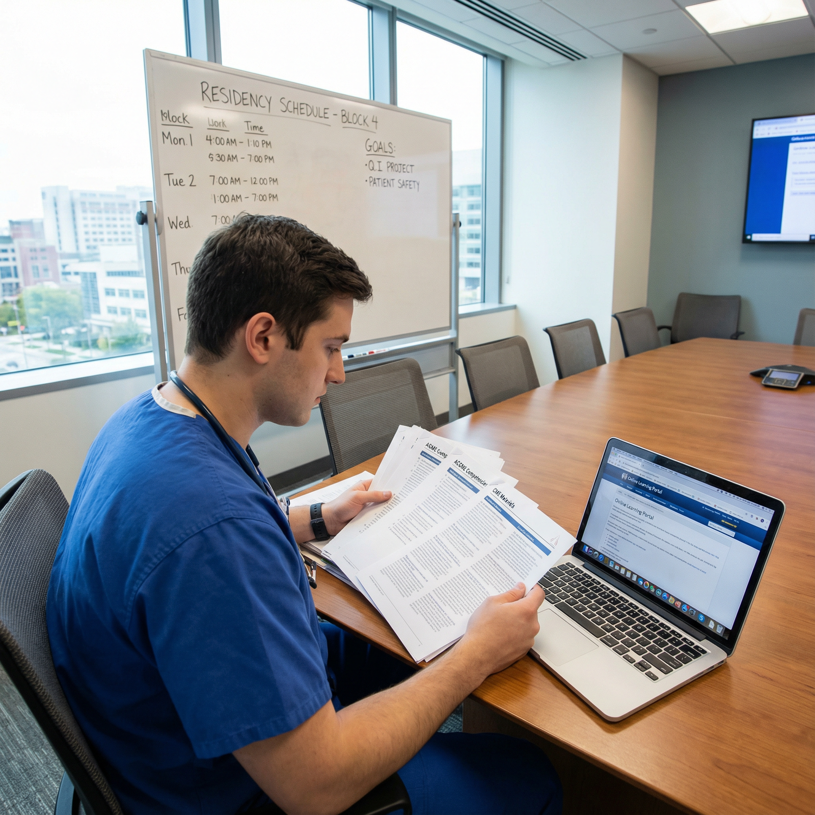 Resident physician reviewing ACGME competencies and lifelong learning plan Resident physician reviewing ACGME competencies and lifelong learning plan - ACGME Residency for Mastering ACGME Residency: E
