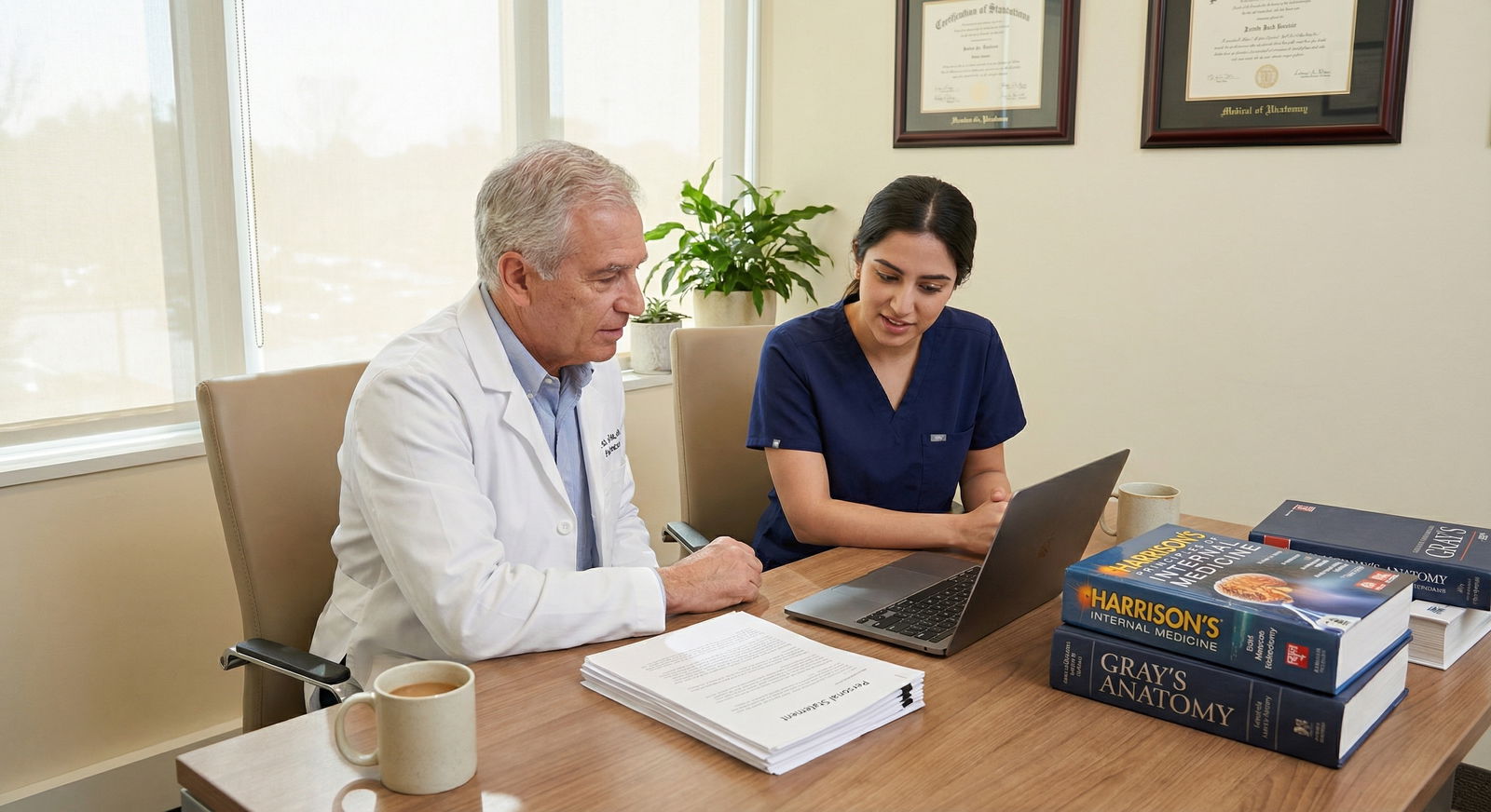 Mentor reviewing a medical residency personal statement - Personal Statement Writing for Mastering Personal Statement Writing