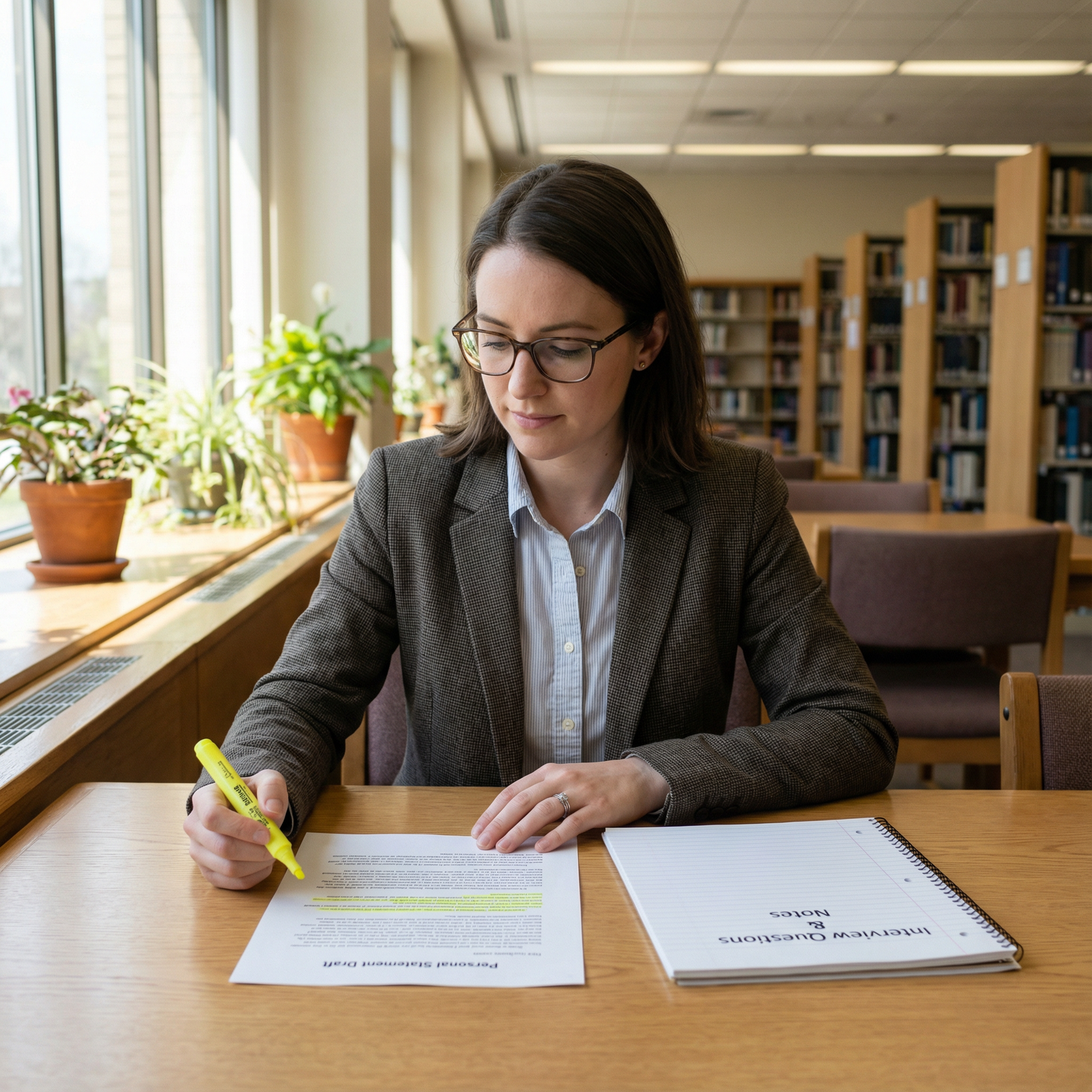 Medical school applicant preparing for interviews and reviewing personal statement - Personal Statement for Top 10 Personal S