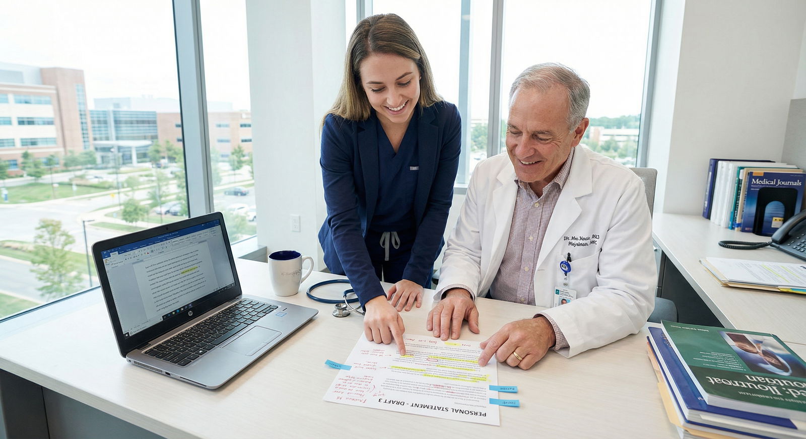 Medical student revising a personal statement with mentor feedback - Personal Statement for Mastering Your Personal Statement