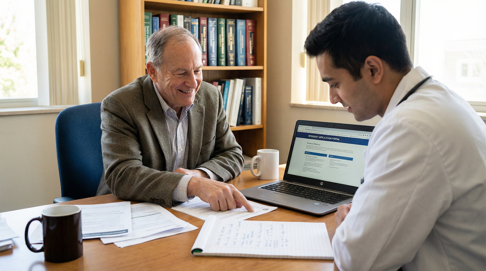 Mentor supporting an unmatched medical graduate planning next steps - Residency for Navigating Unmatched Residency: Your Esse