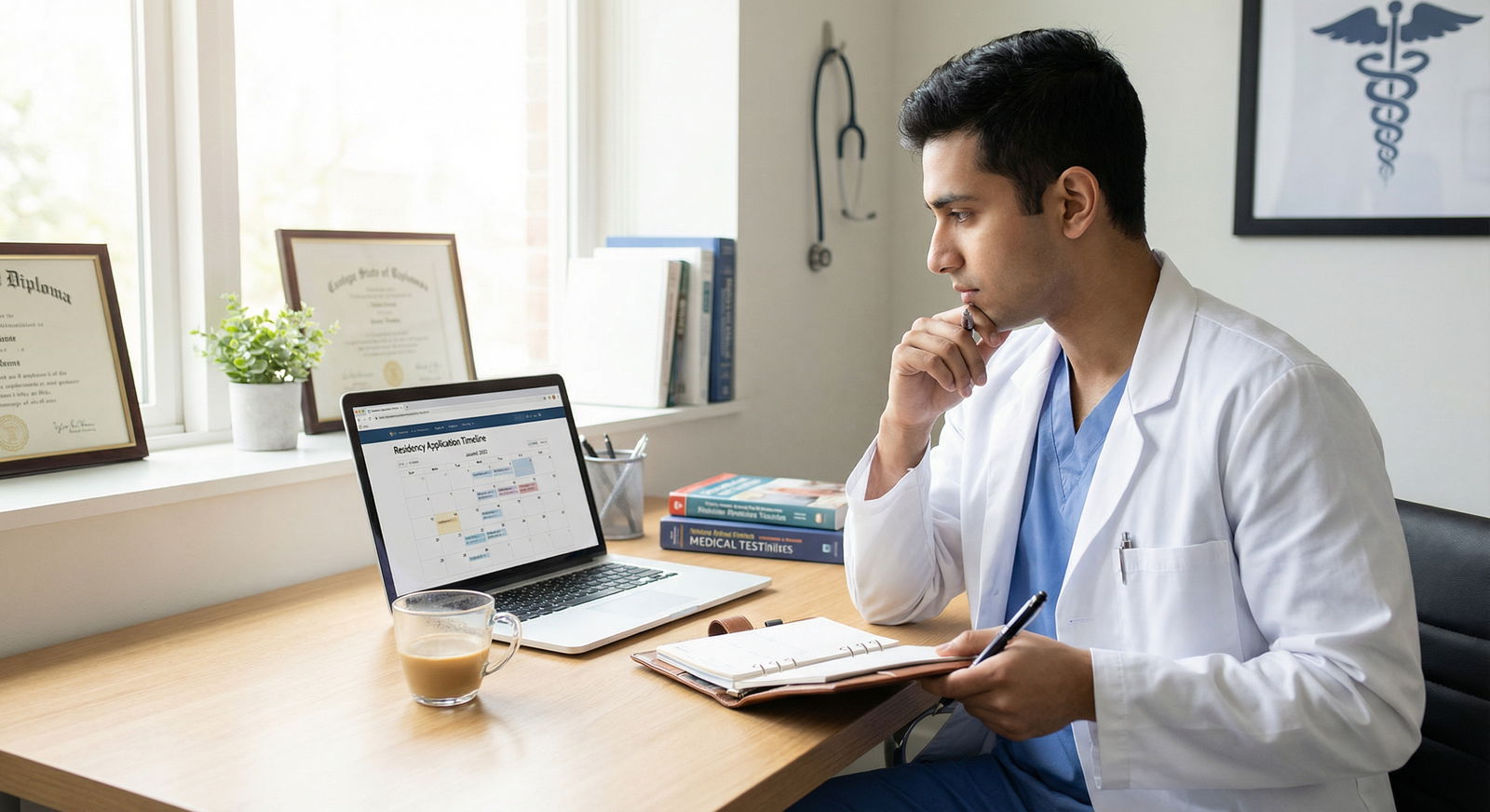 Medical graduate reviewing progress and preparing for next residency cycle Medical graduate reviewing progress and preparing for next residency cycle - Residency Match for Boost Your Residency Match C