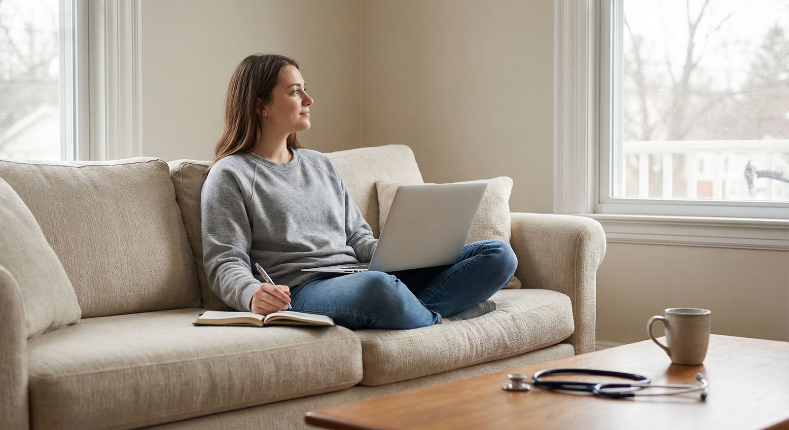 Medical student practicing mindfulness and self-care before Match Day Medical student practicing mindfulness and self-care before Match Day - Match Day for Mastering Match Day: Top Tips for Medic