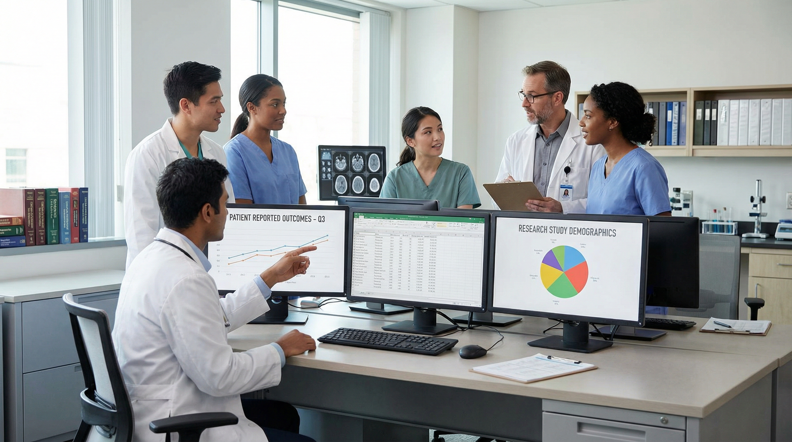 Students collaborating on clinical research data analysis Students collaborating on clinical research data analysis - Residency Applications for Enhance Your Residency Application: Th