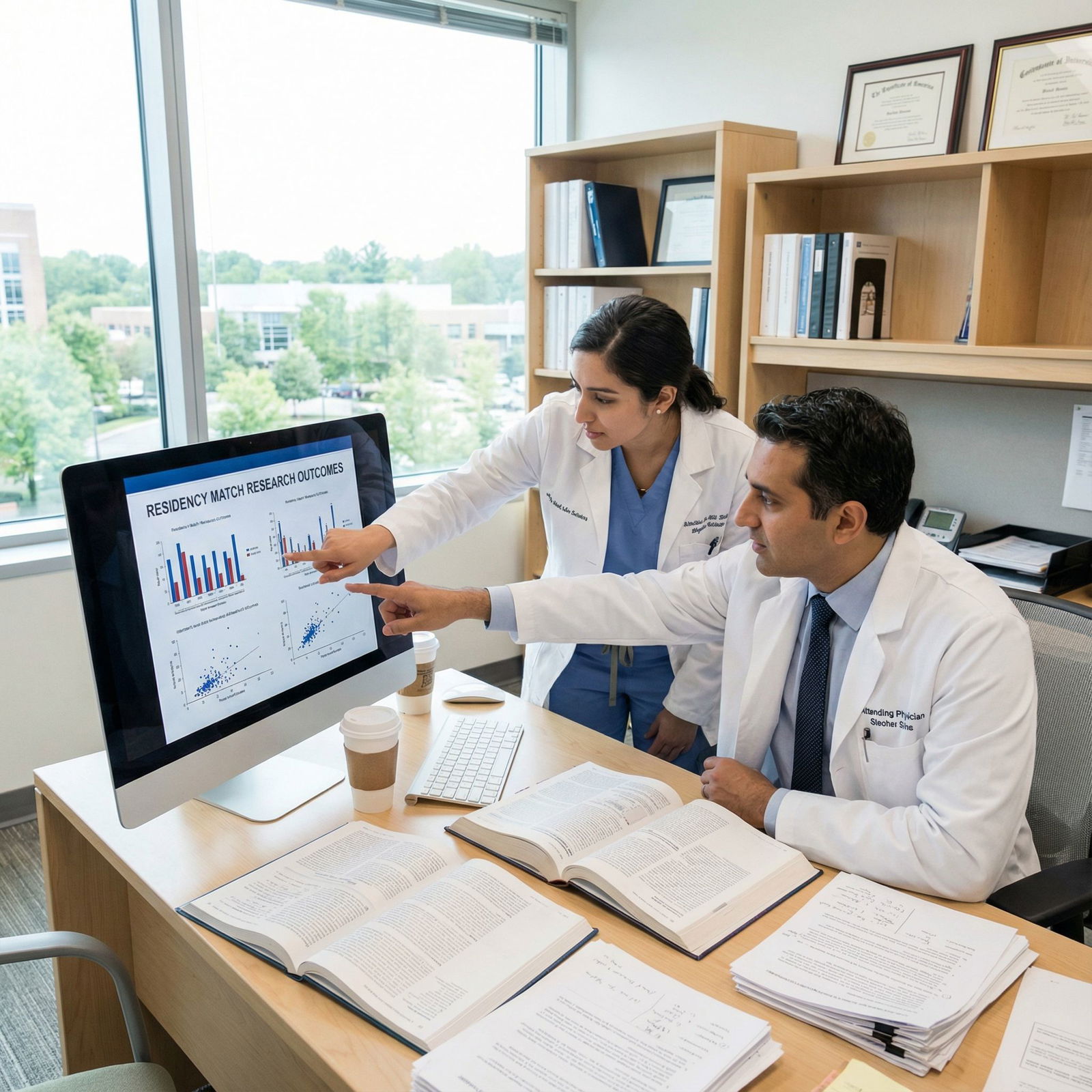 Medical student collaborating with mentor on clinical research Medical student collaborating with mentor on clinical research - Residency Match for Unlocking the Power of Research in Your