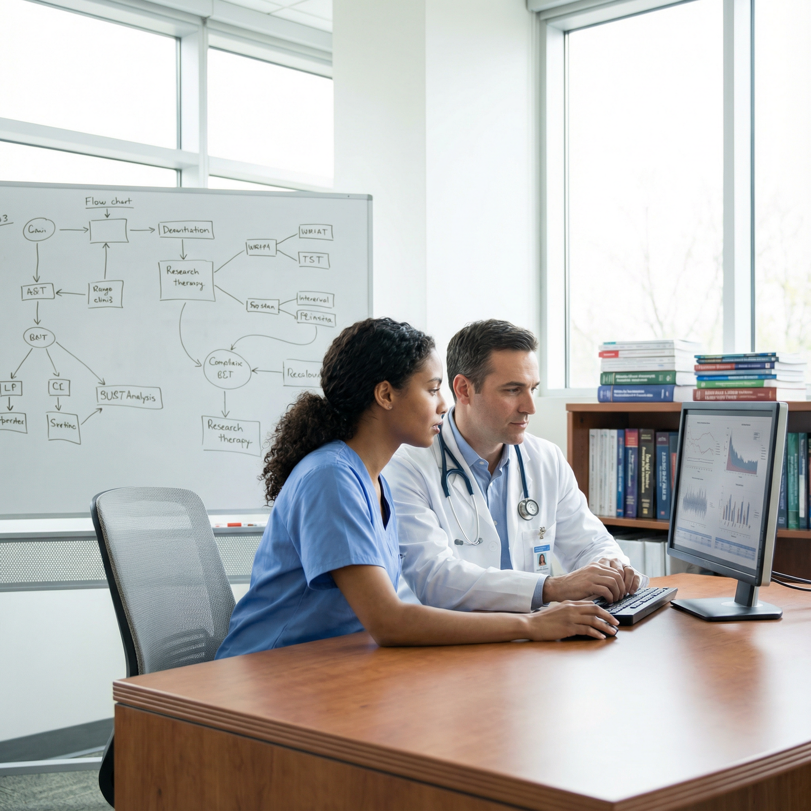 Medical student working with research mentor in hospital lab - Mentorship for Enhancing Your Residency Application: The Power