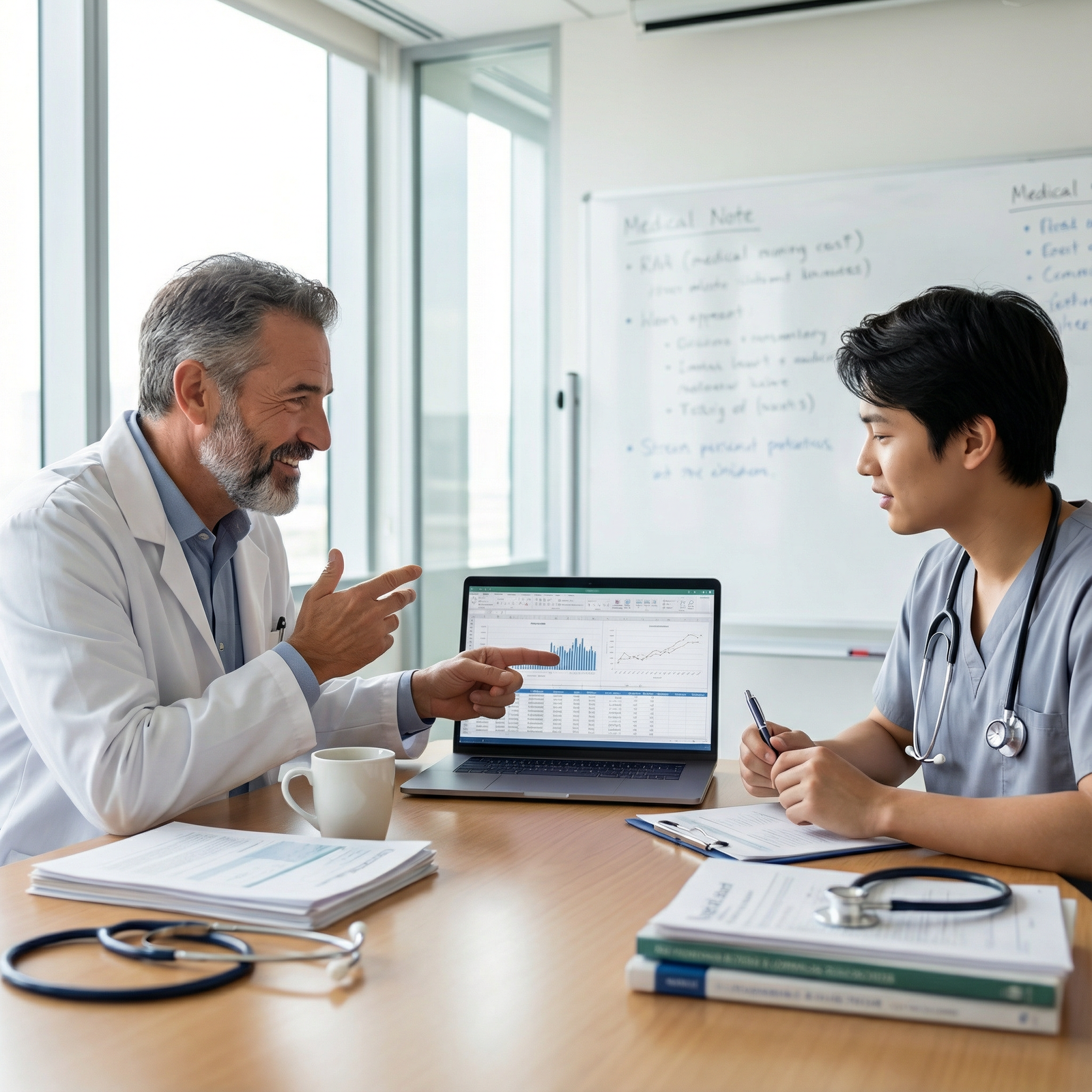 Medical mentor guiding student through research data Medical mentor guiding student through research data - Residency Applications for Maximize Your Residency Applications: The K