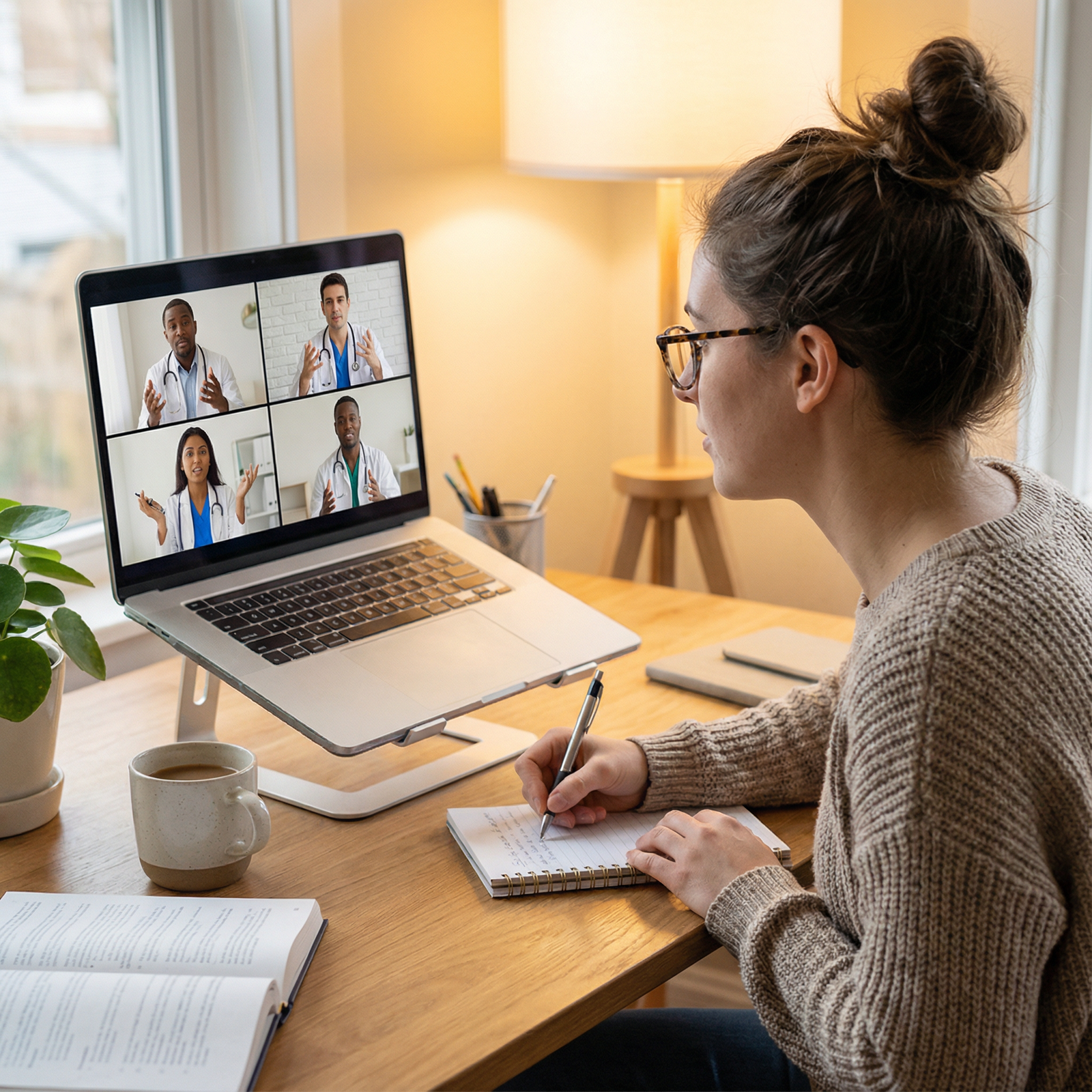 Resident physicians on a virtual panel speaking with applicants - Virtual Interviews for Mastering Virtual Residency Intervie